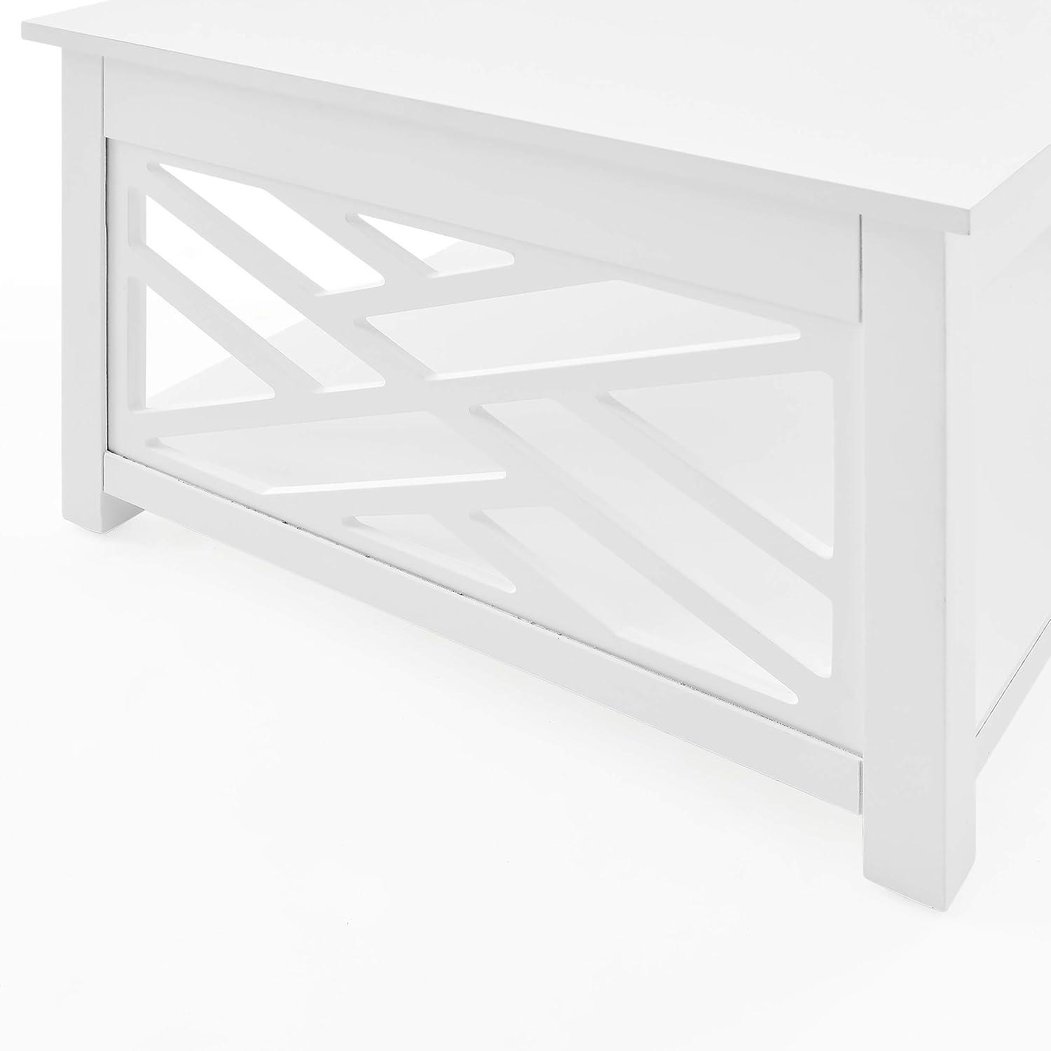 36" Middlebury Coffee Table, End Table and Console Table White - Alaterre Furniture: 3-Piece Wooden Furniture Set with Drawers