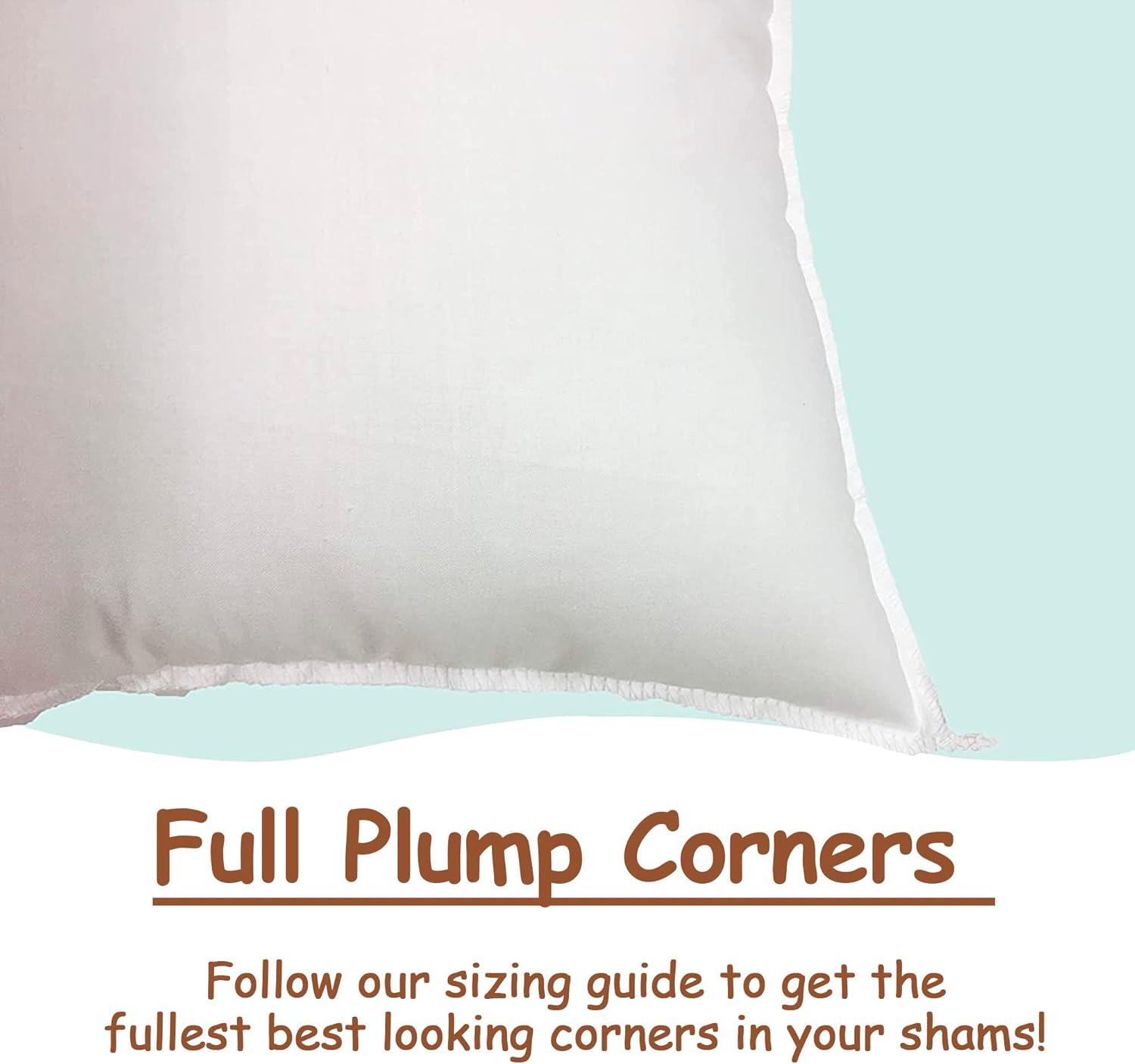 16x16 White Polyester Synthetic Down Pillow Insert