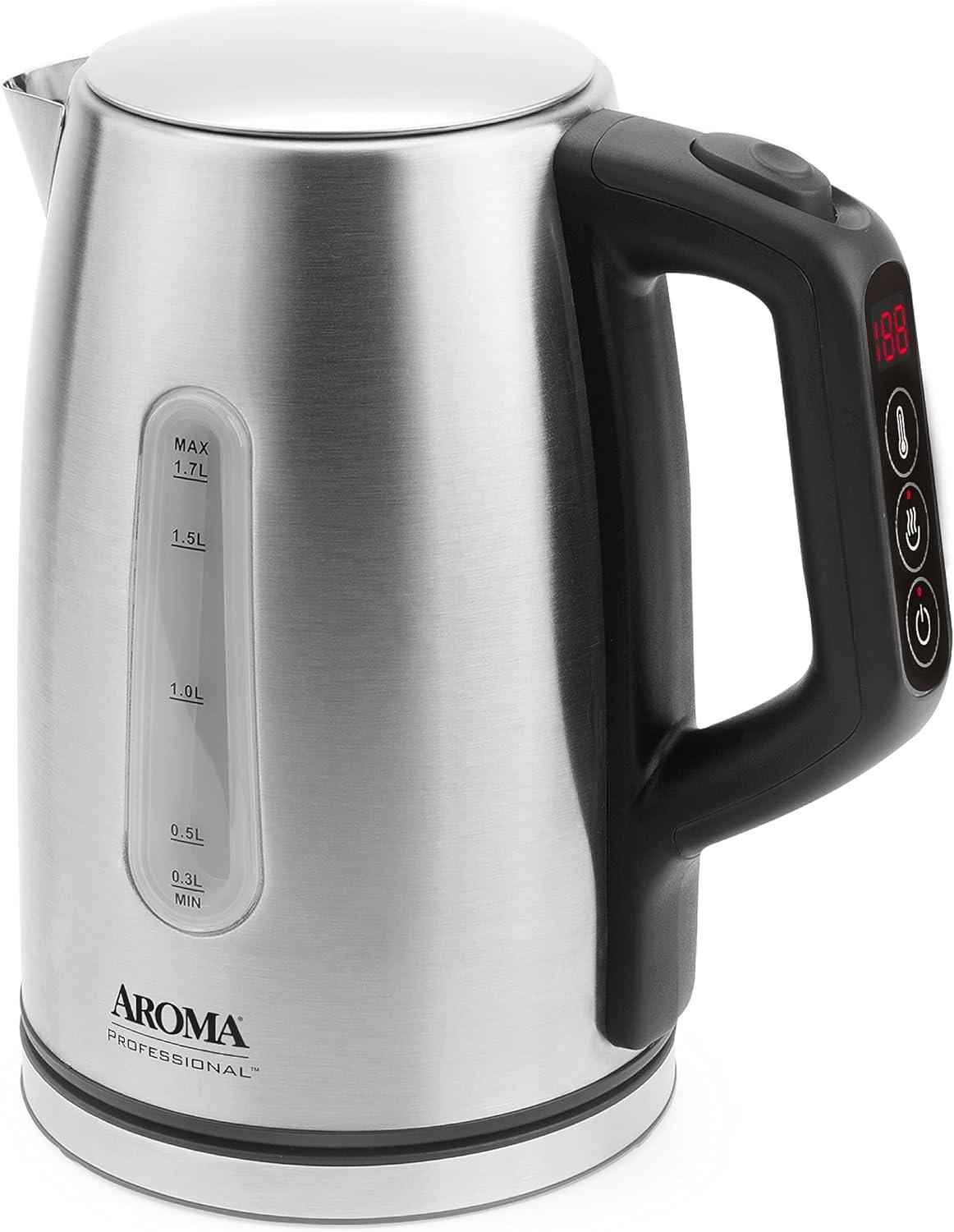 Aroma Professional 1.7L Stainless Steel Electric Kettle