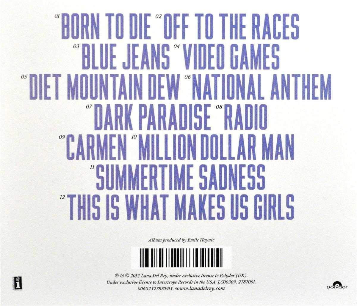 Lana Del Rey - Born to Die CD