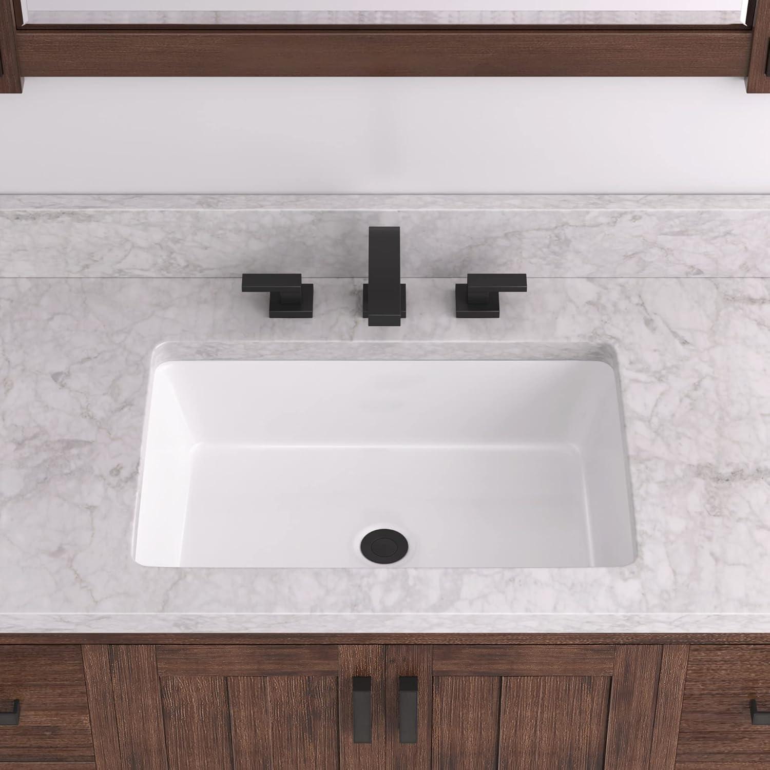 Destin 23" Rectangular Vitreous China Undermount Bathroom Sink