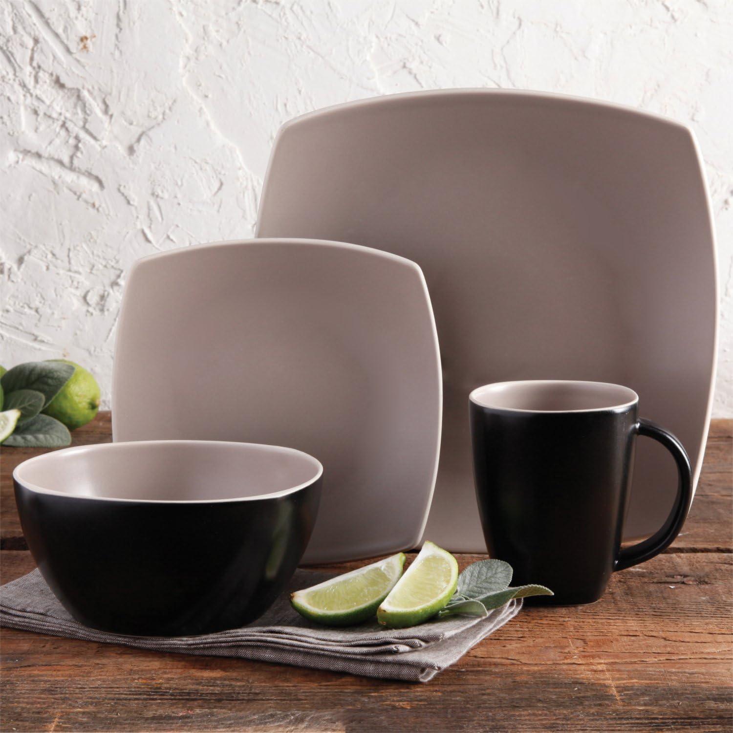 Soho Lounge Stoneware 16 Piece Dinnerware Set