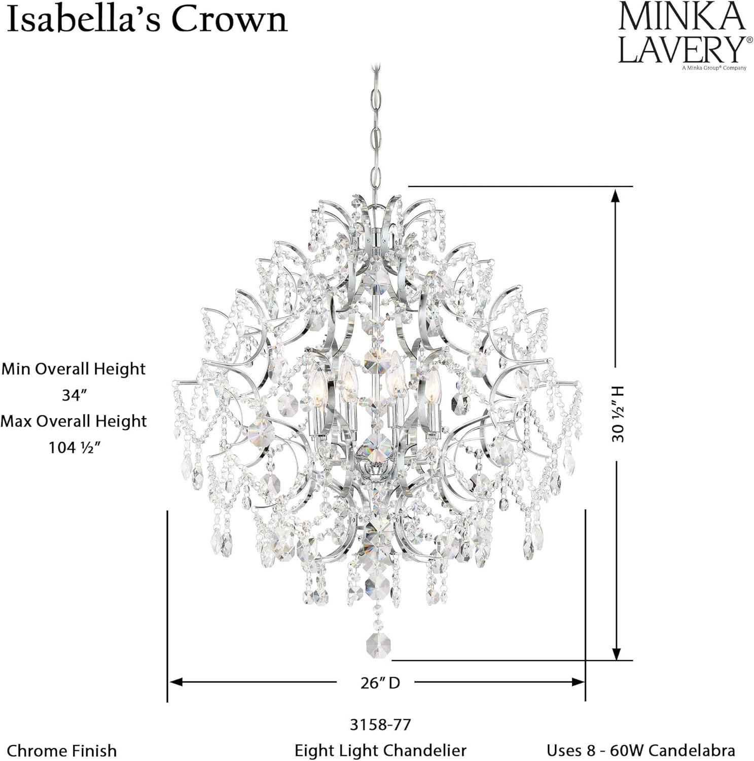 Isabella's Crown 8 - Light Dimmable Chandelier