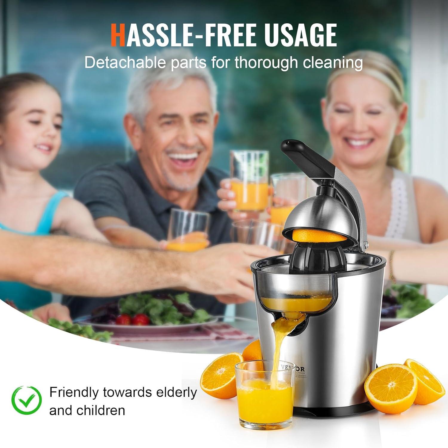 Stainless Steel Electric Citrus Juicer with Soft Grip Handle