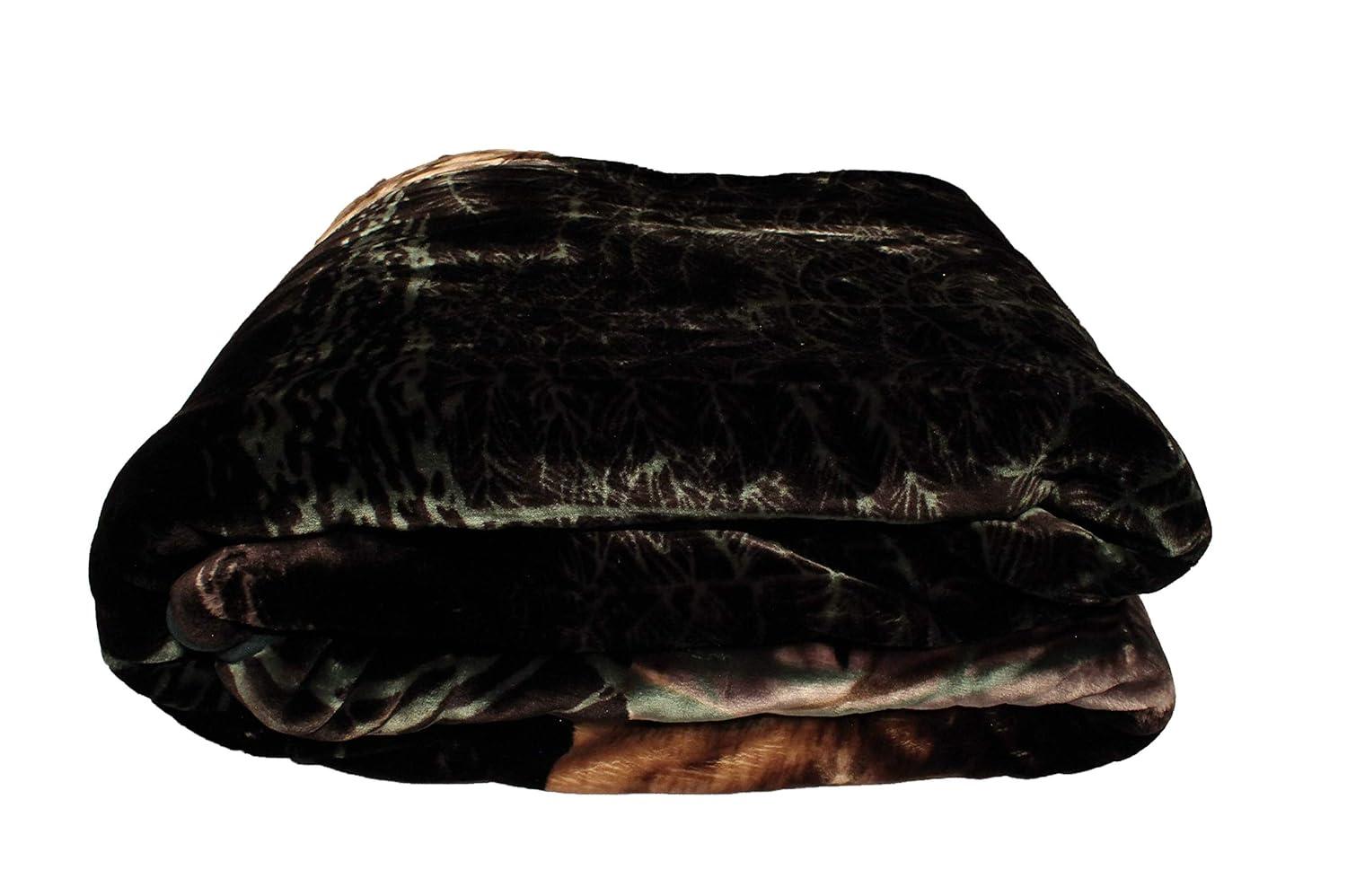 Korean Solaron Super Thick Heavy Weight Ultra Silky Soft Mink Heavy Duty Reversible Blanket bed comforters bedspreads bedding comforter King or Queen or Twin (Queen, Bear & Cups Blue)