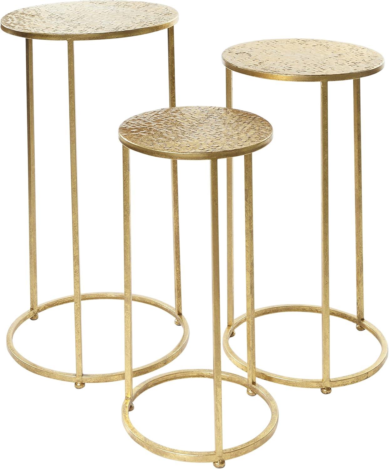 Set of 3 Glam Metal Accent Tables Gold - Olivia & May