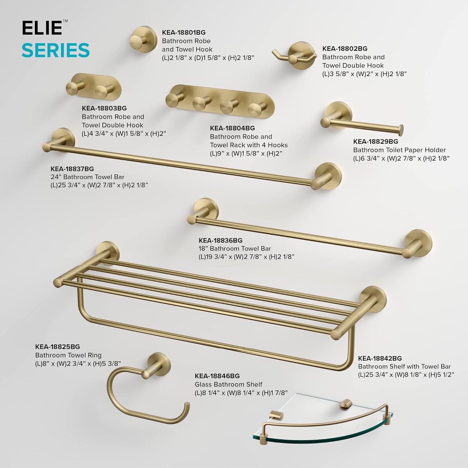 Elie Double Wall Mounted Towel Hook