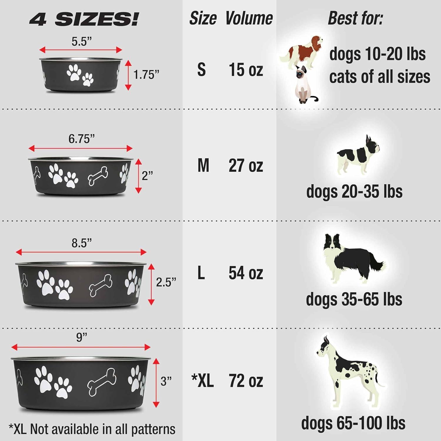 Loving Pets Bella Bowl Small Champagne, 1.0 CT