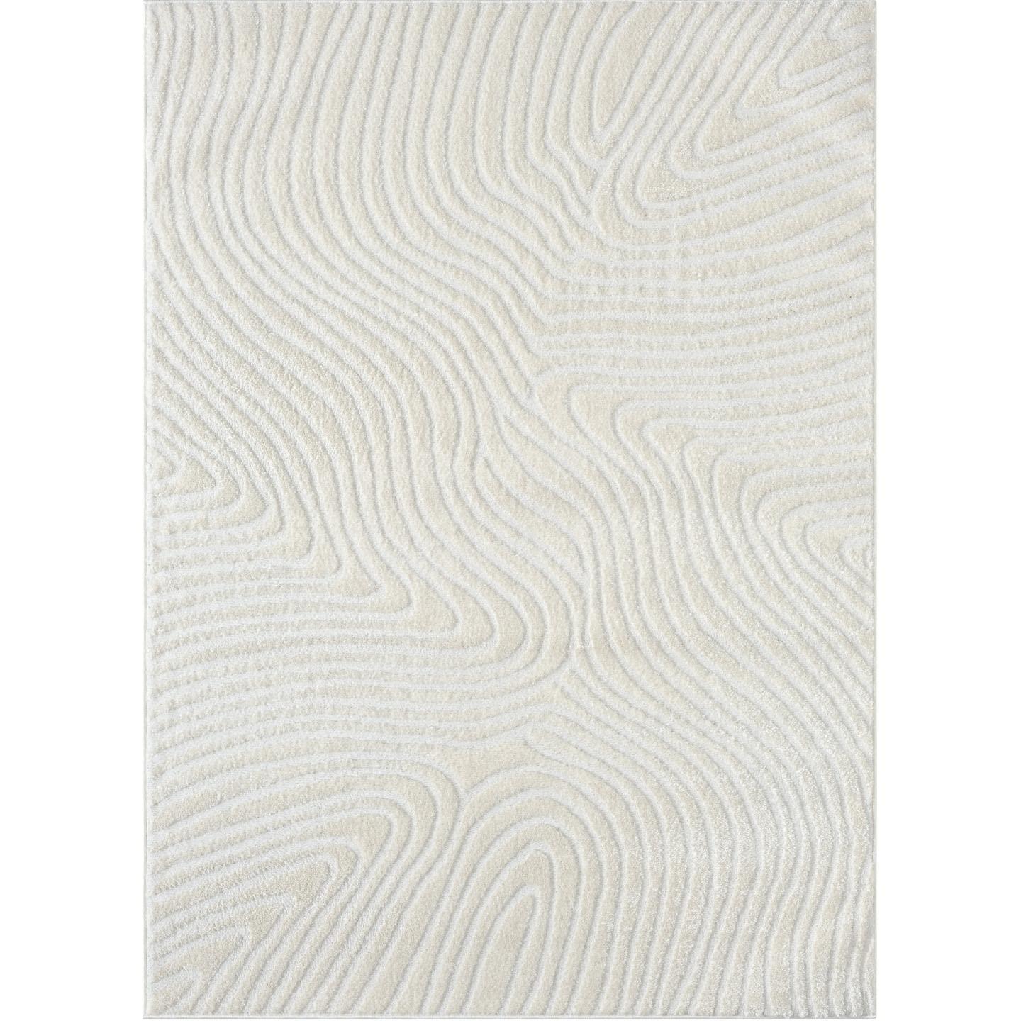 Luxe Weavers Floral Palm Leaf Cream 5x7 Area Rug
