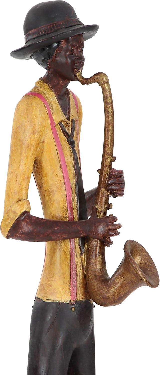 Eclectic Long-Legged Jazz Band Musician Glass Sculptures, 24" Set of 4