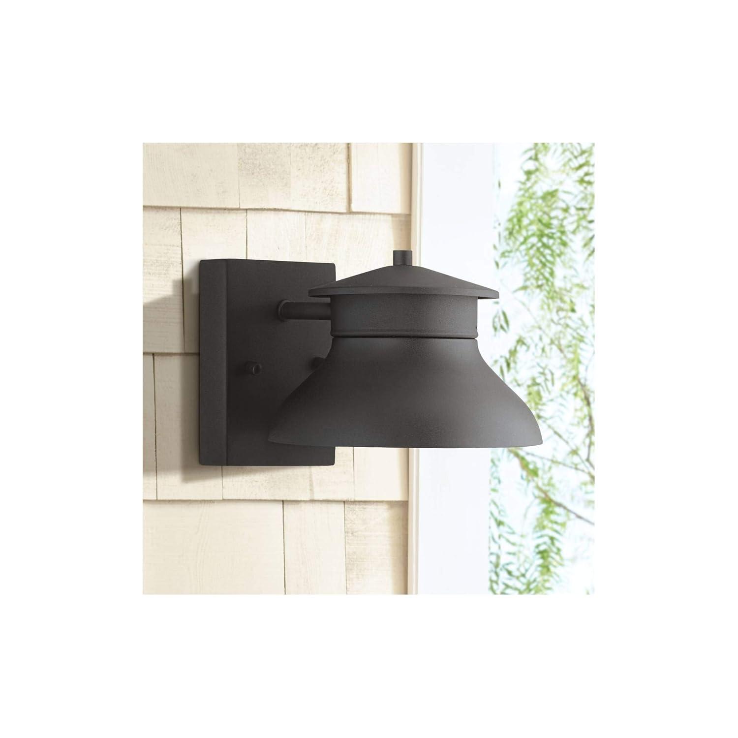 John Timberland Modern Outdoor Wall Light Fixture LED Black 5" Non Glass Dark Sky for Exterior House Porch Patio Deck Barn