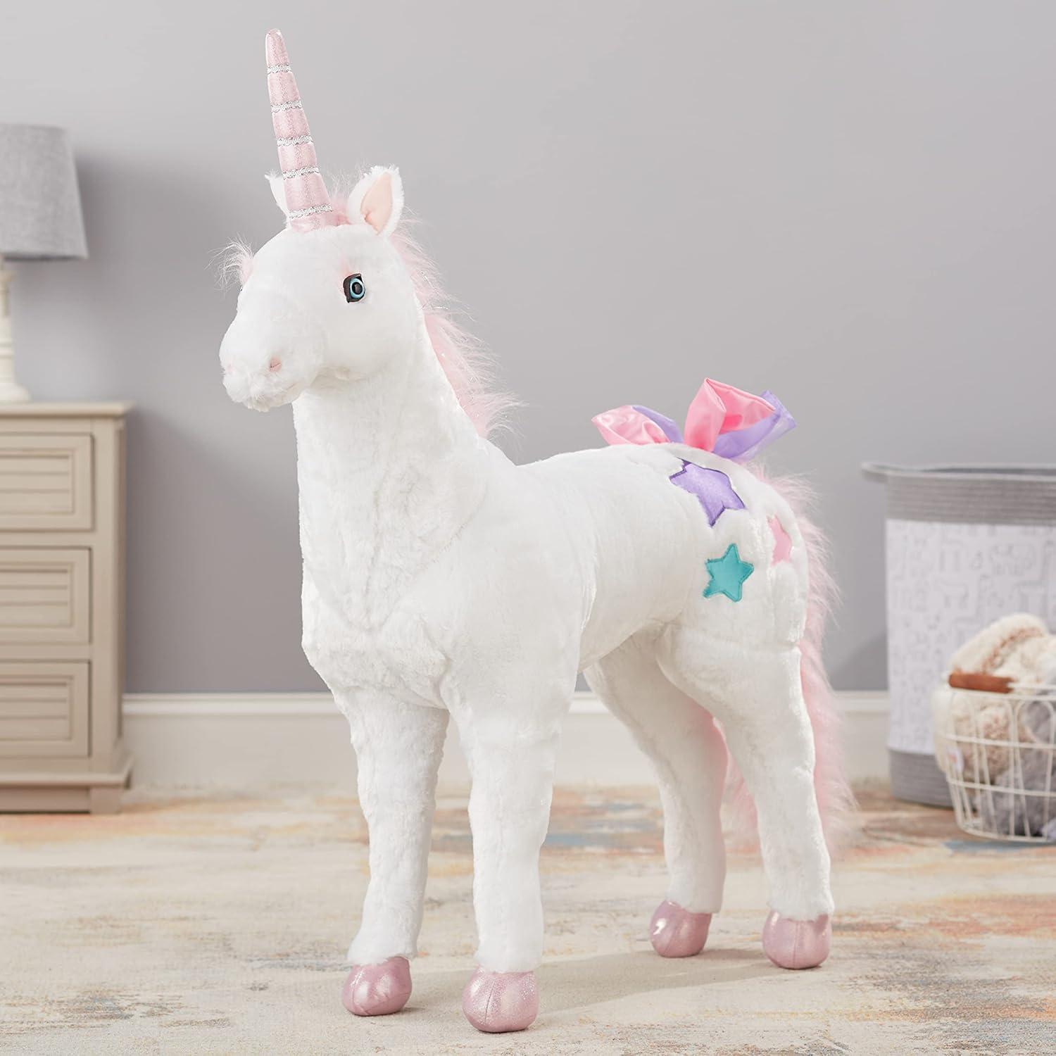 Melissa & Doug Giant Unicorn - Lifelike Plush Stuffed Animal