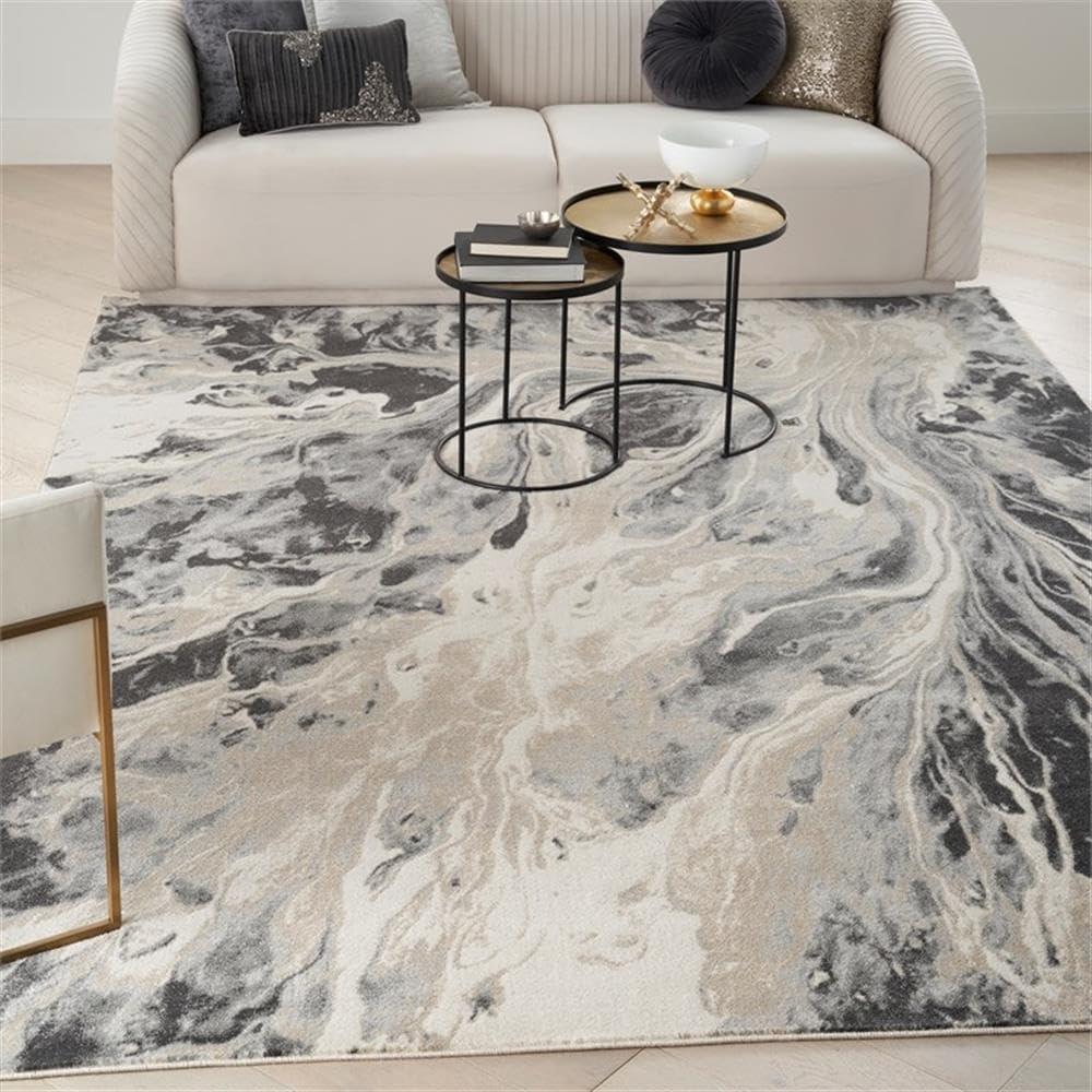 Inspire Me Home Decor Elegance Modern Marbled Indoor Area Rug