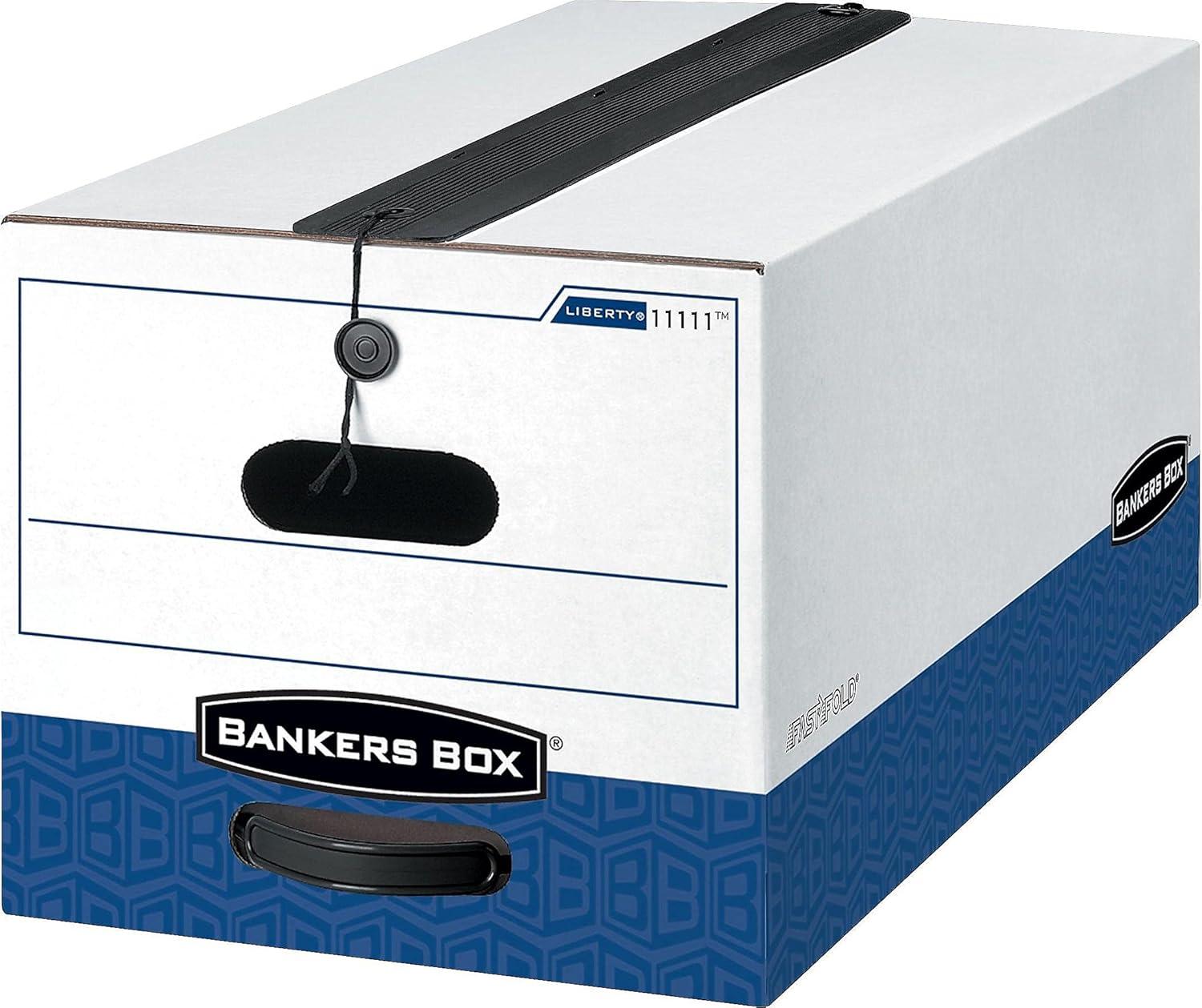 Bankers Box® Liberty Plus Storage Box, Letter, Paper, 12-1/4 x 24-1/8 x 10-3/4, WE/BE, 12/Ctn