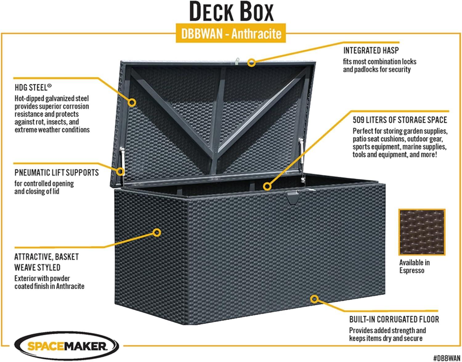 134 GALLON DECK BOX 134 GALLON ANTHRACITE