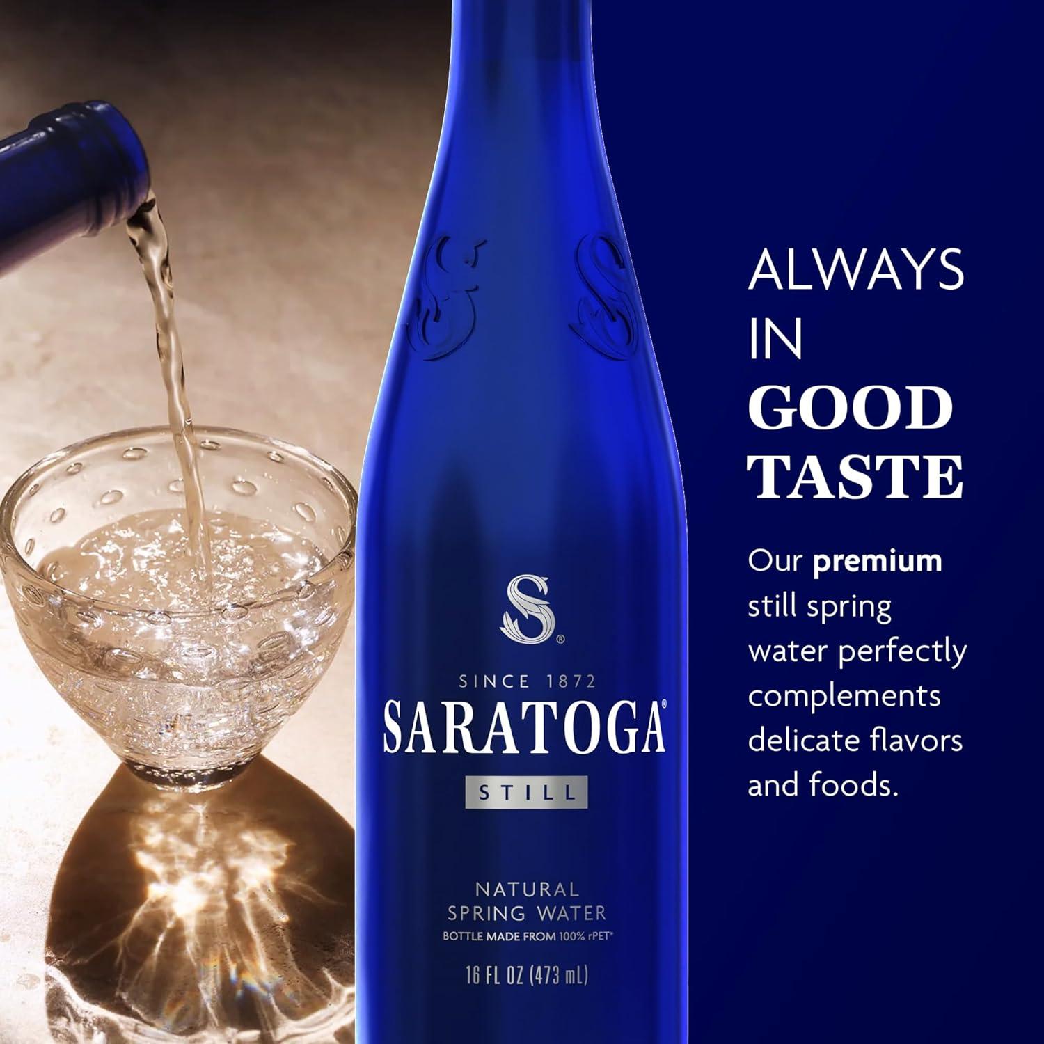 Saratoga Still Natural Spring Water in Recycled Plastic Bottles, 6 Pack