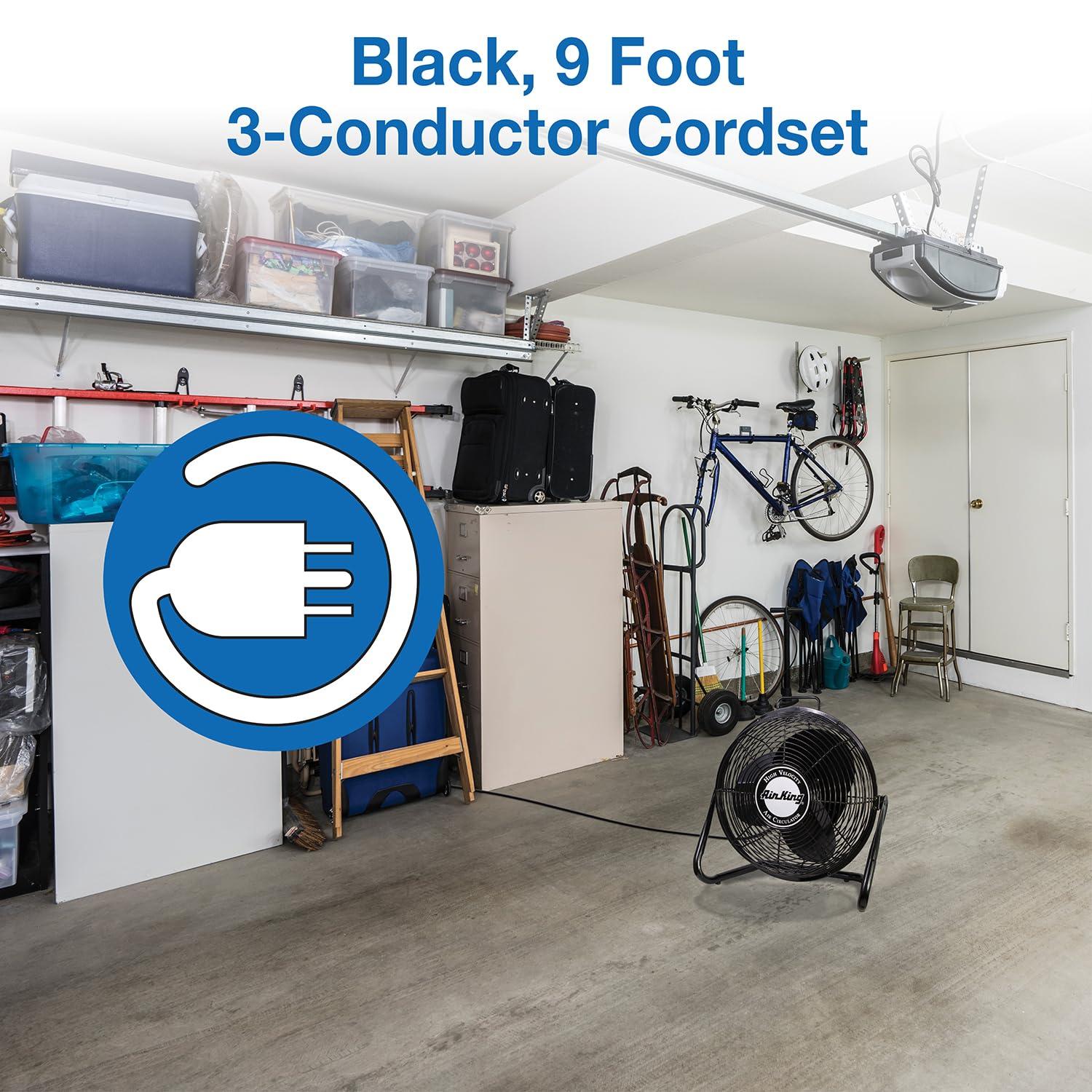 Air King 3-Speed Indoor Industrial Open Motor Pivoting Floor Fan