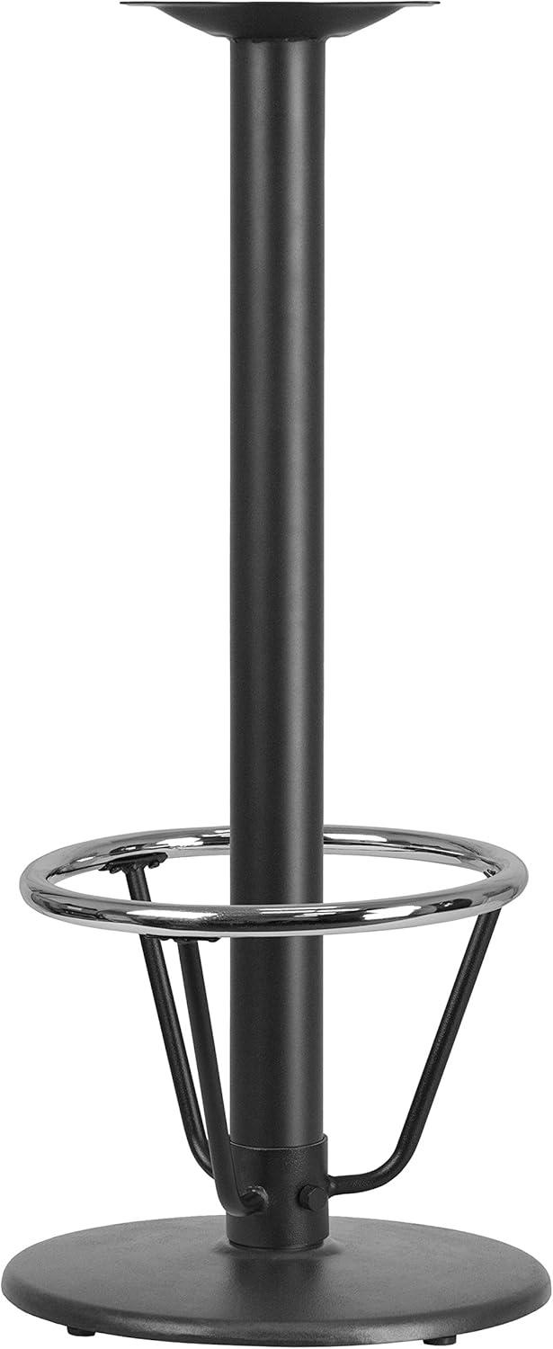 Beverly 24" Round Restaurant Table Base with 4" Dia. Bar Height Column and Foot Ring