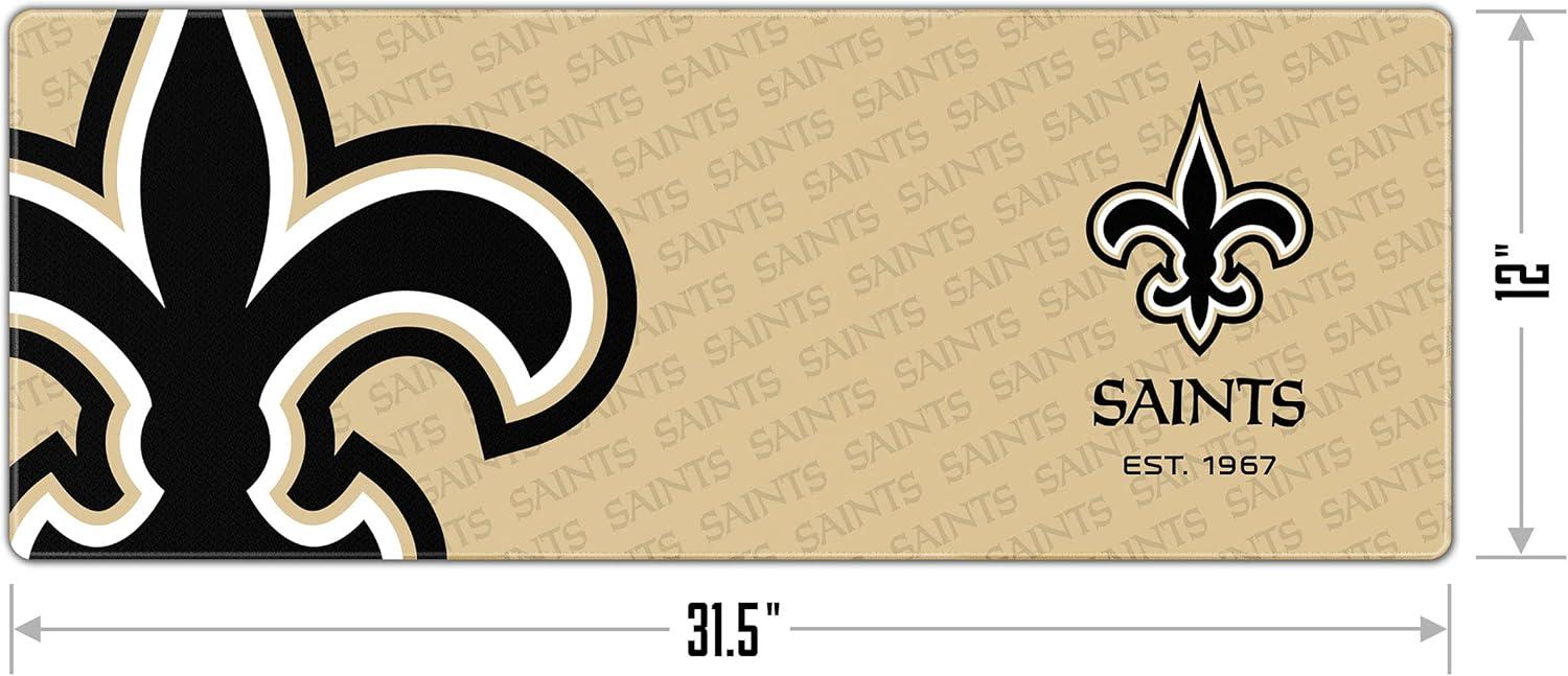 NFL New Orleans Saints Logo Series 31.5" x 12" Desk Pad