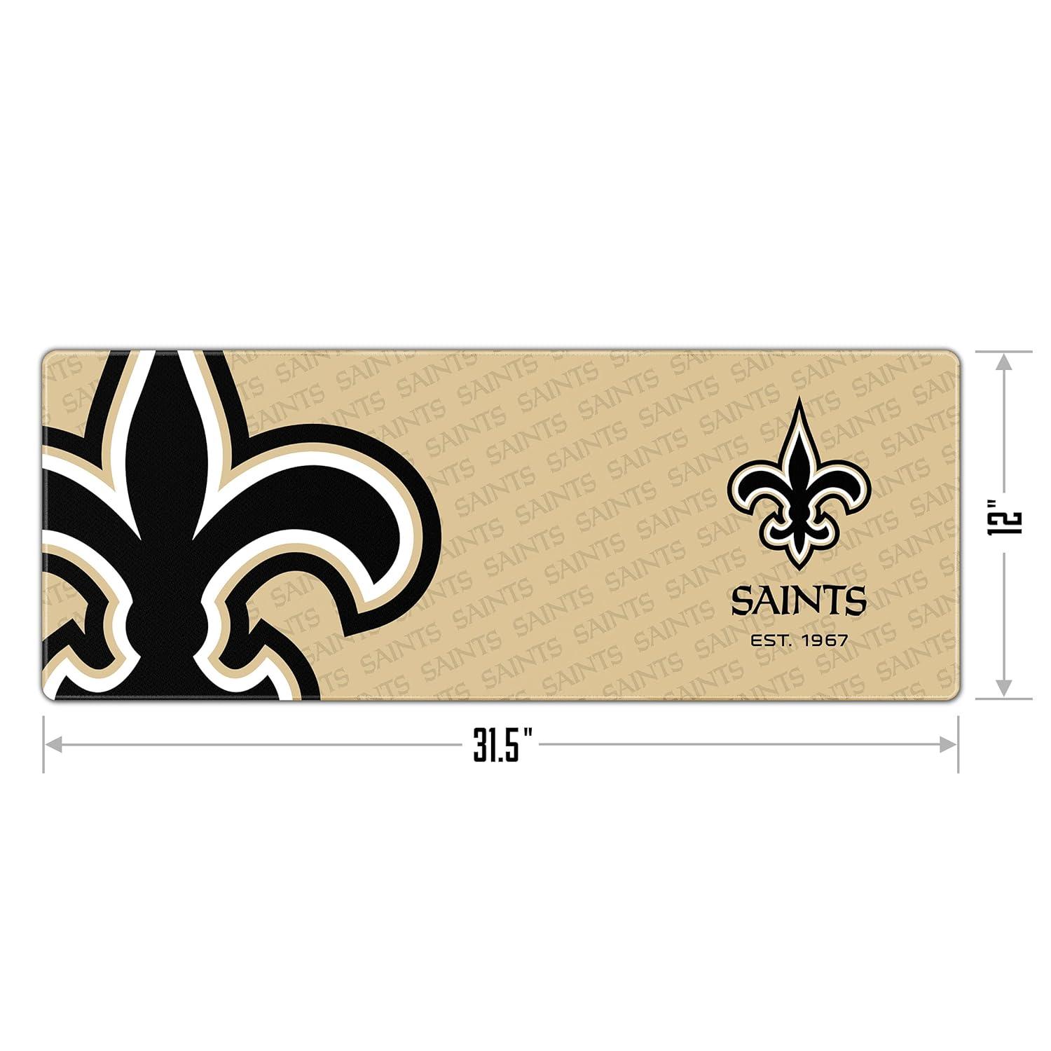 NFL New Orleans Saints Logo Series 31.5" x 12" Desk Pad