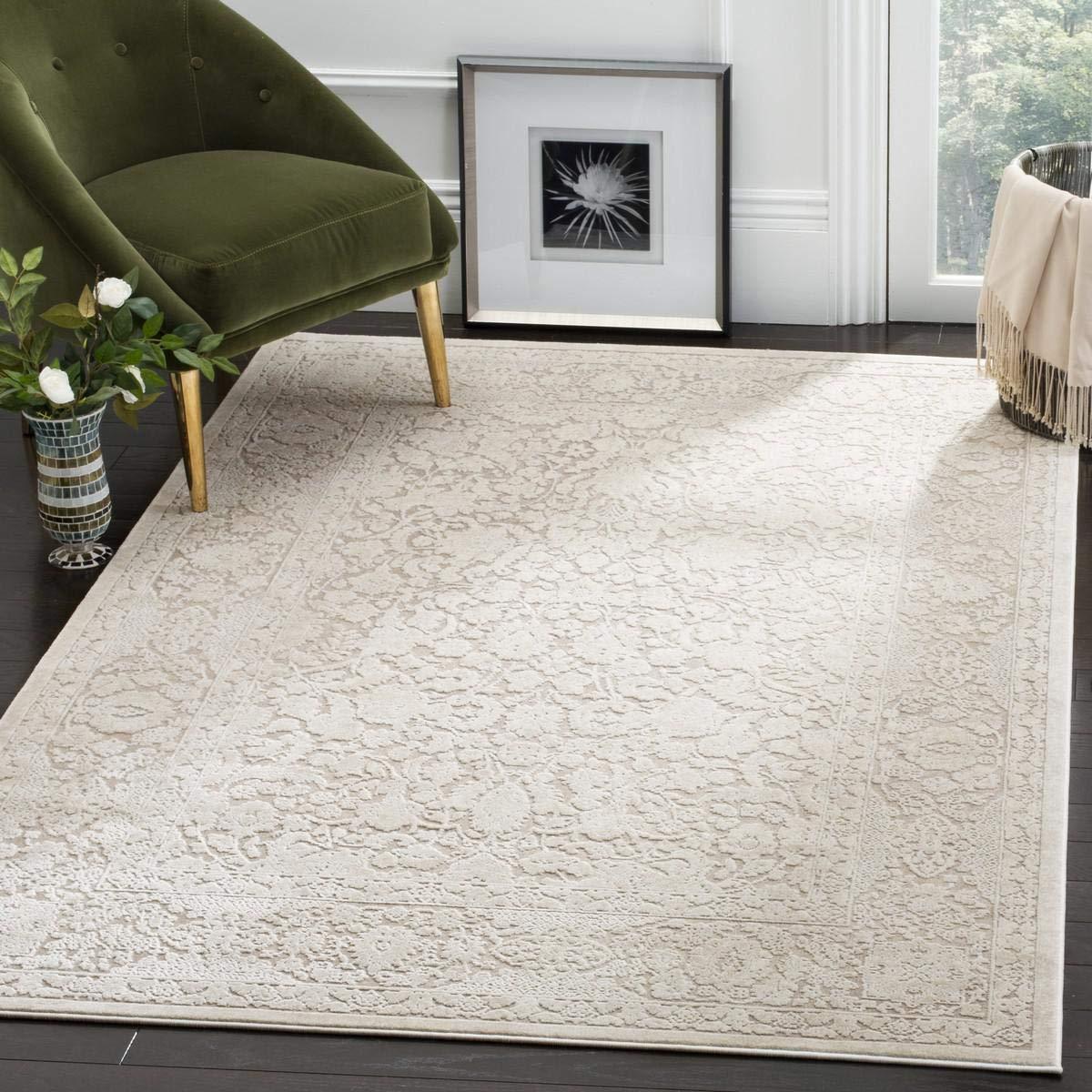 Reflection RFT667 Power Loomed Indoor Area Rug - 6'7"x6'7" - Beige/Cream - Safavieh