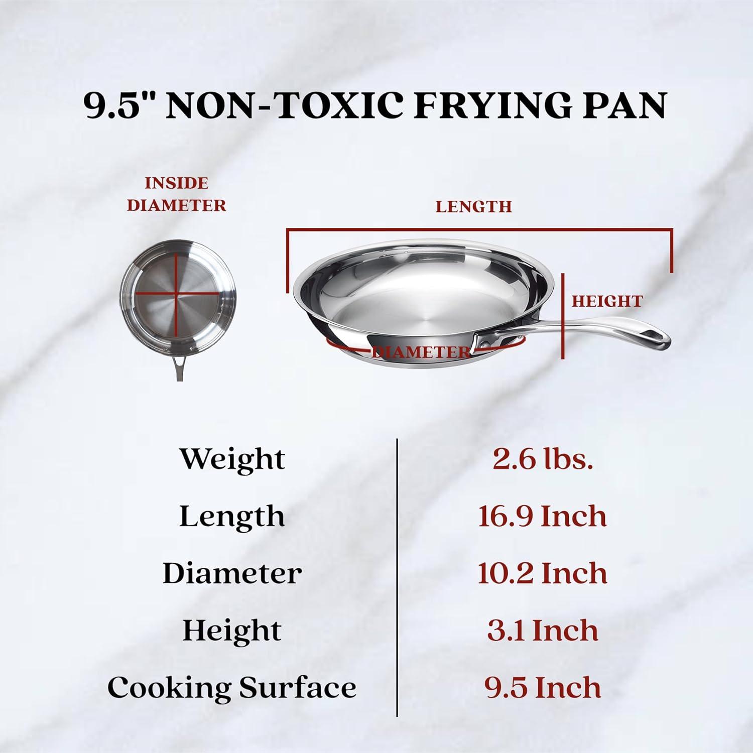 Alva Alva Chef Premium Stainless Steel Tri-Ply Frying Pan