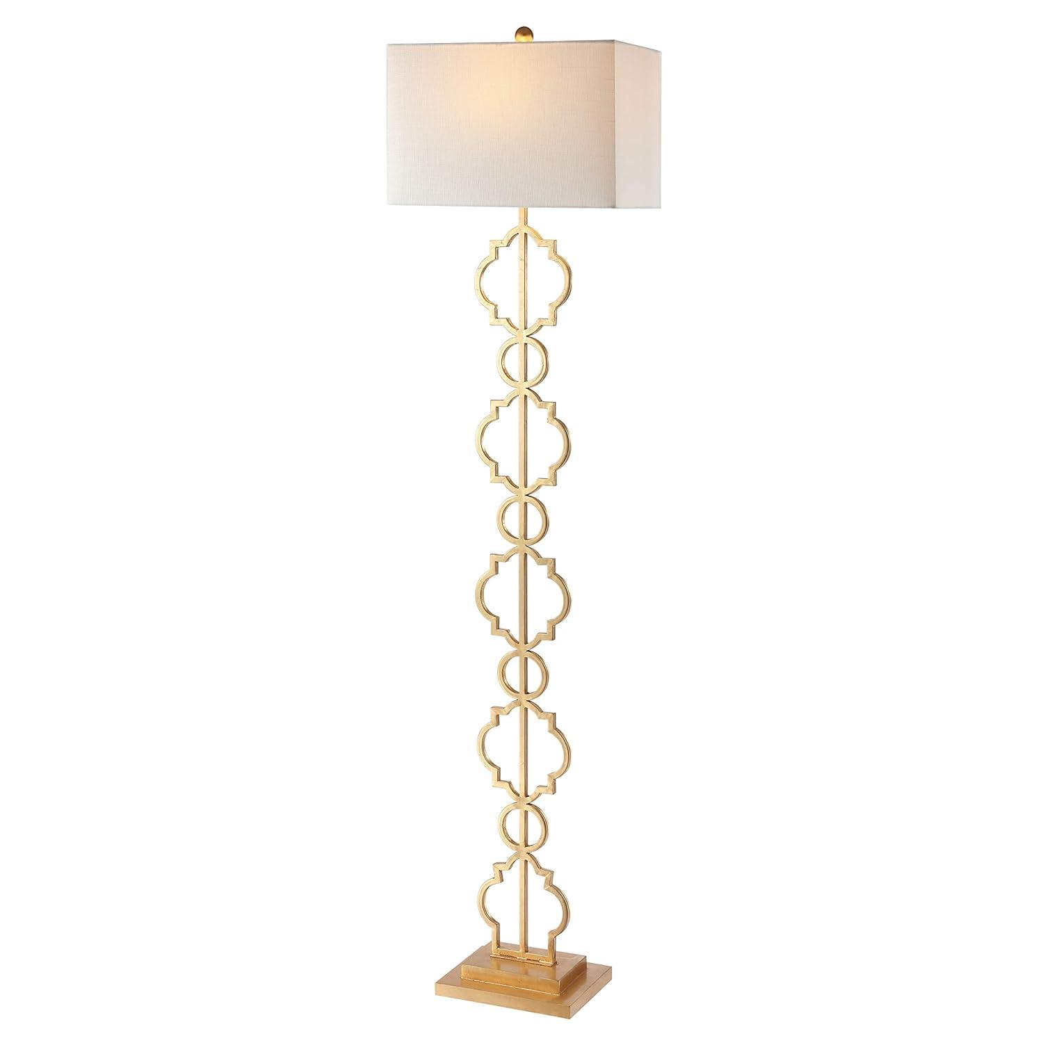 Jonathan Y Selina Iron Ogee Trellis Modern Led Floor Lamp