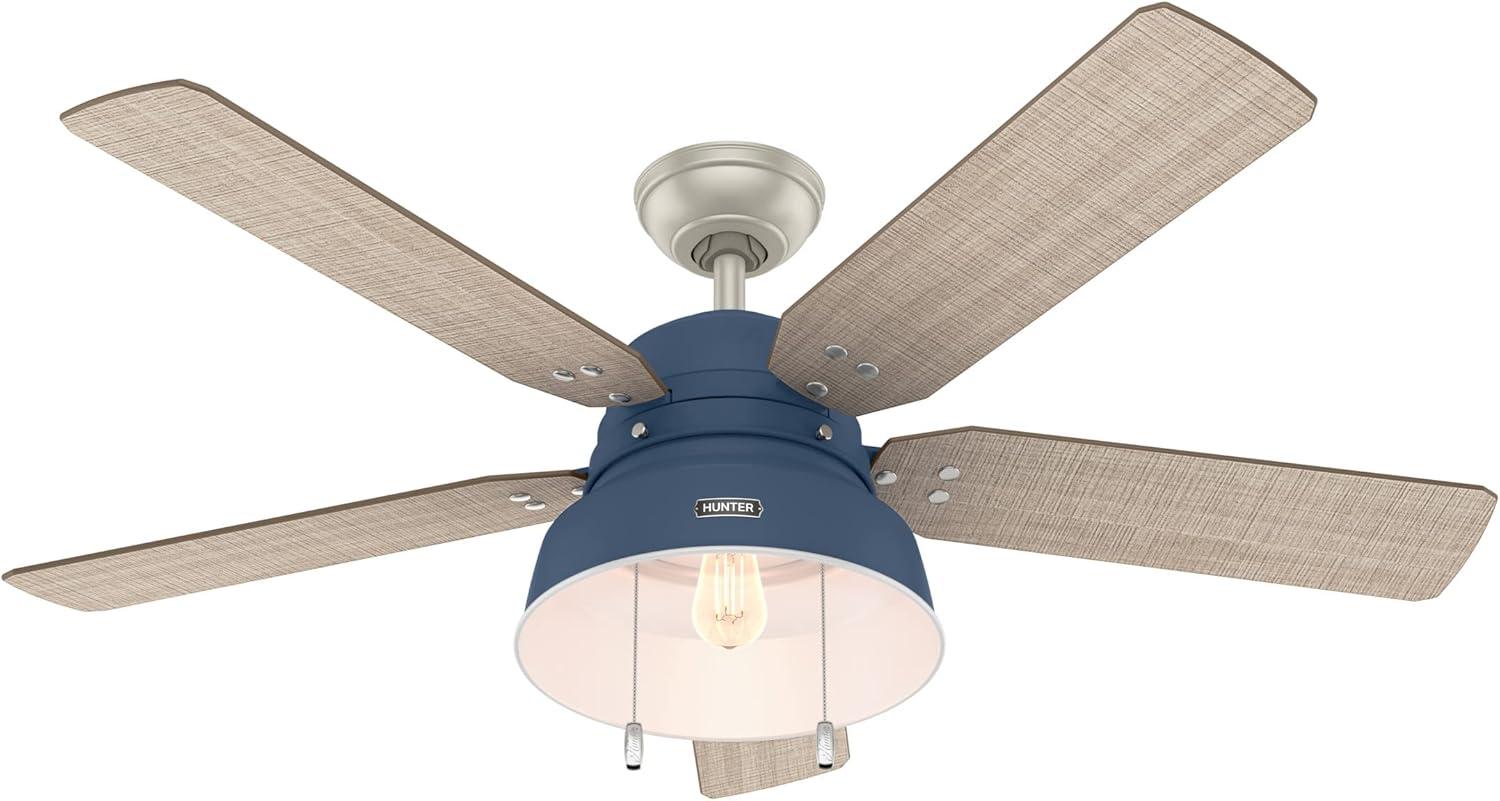 52" Mill Valley 5 - Blade Outdoor Standard Ceiling Fan with Pull Chain and Light Kit Included