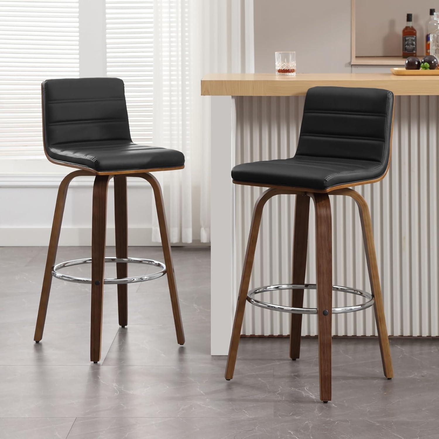 Corrigan Studio® Upholstered Swivel Stool (Set of 2)