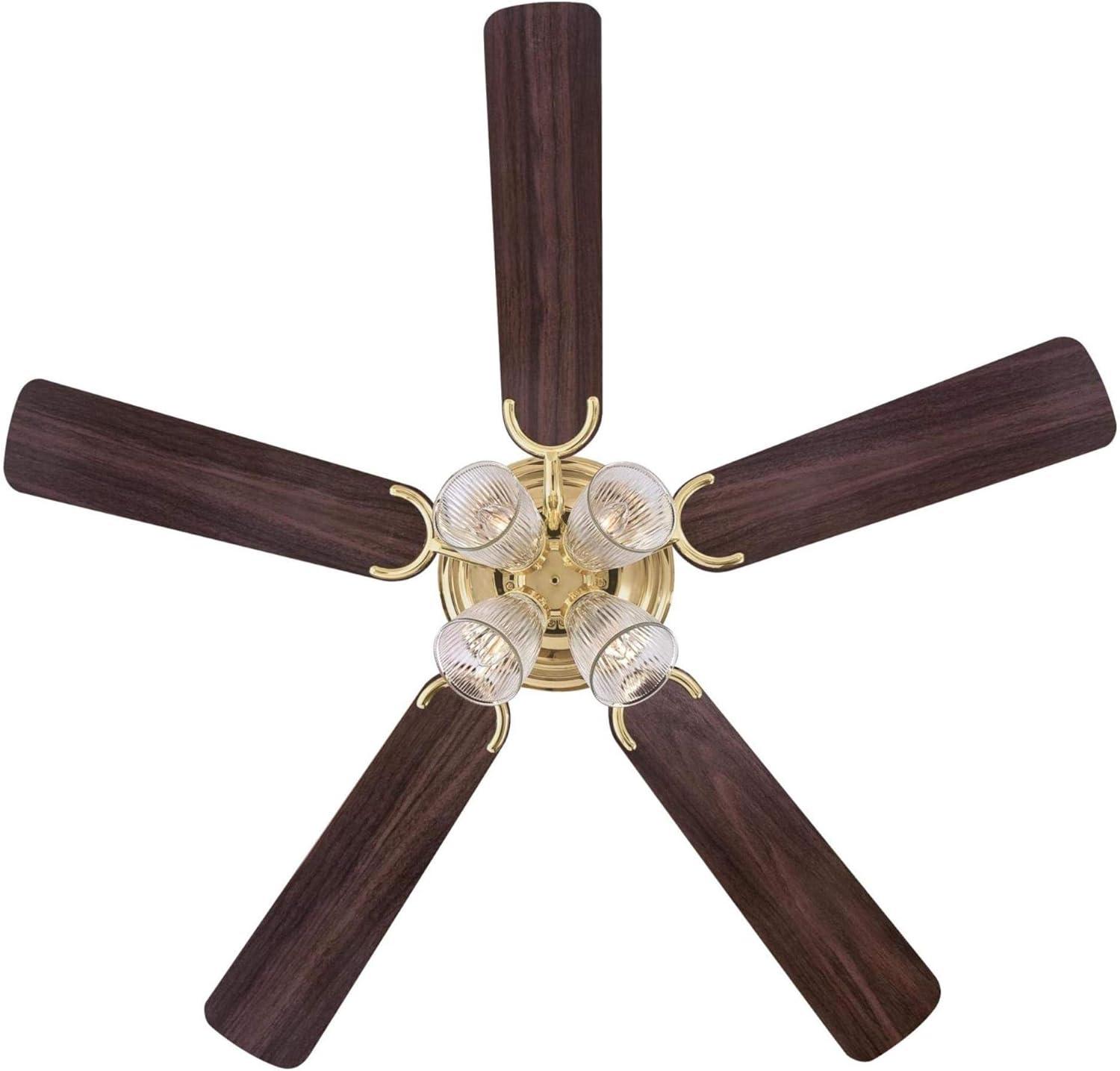 Westinghouse Contempra IV 52 in. Polished Brass Brown LED Indoor Ceiling Fan