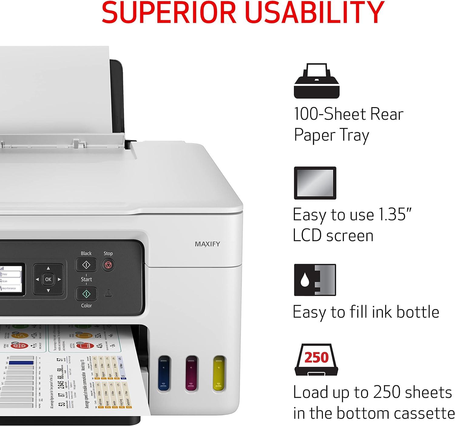 MAXIFY GX3020 Wireless MegaTank Small Office All-In-One Printer