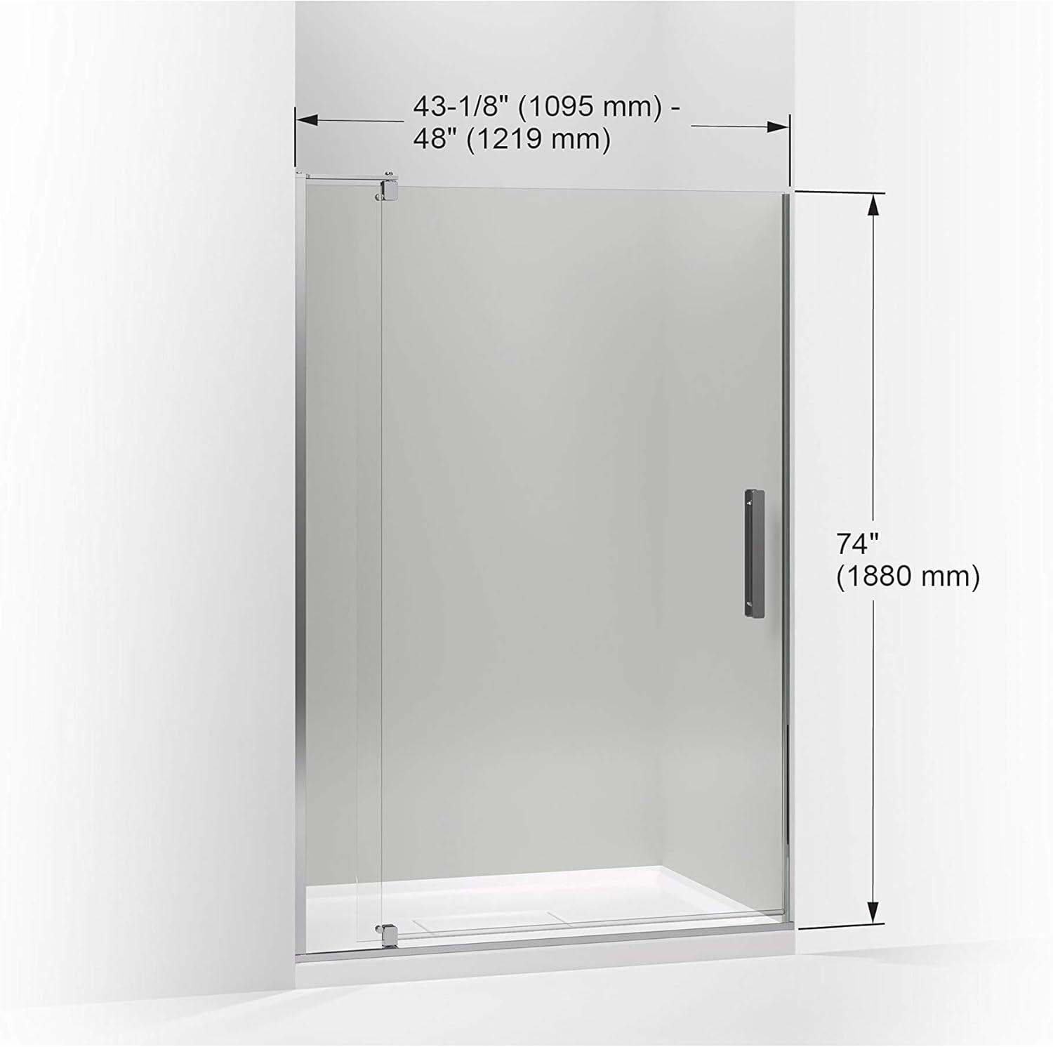 Revel 48'' x 74'' Pivot Shower Door with CleanCoat® Technology