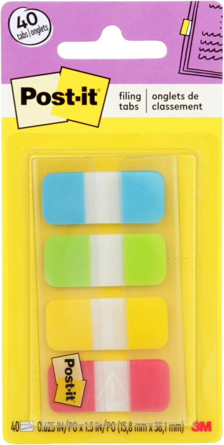 Post-it Assorted Color Self-Adhesive Tabs with Dispenser