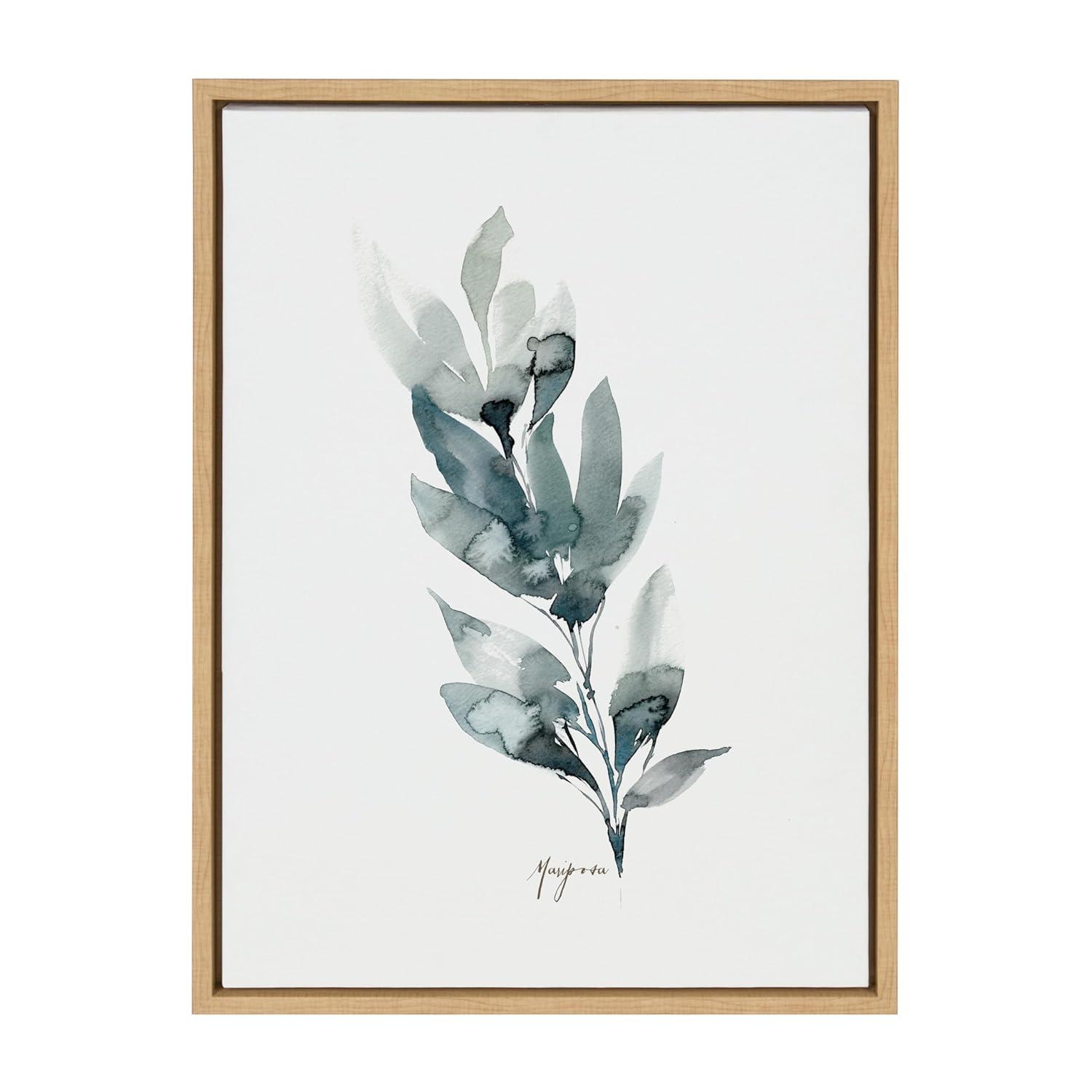 18" x 24" Sylvie Wild Mariposa by Sara Berrenson Framed Wall Canvas Natural - Kate & Laurel All Things Decor