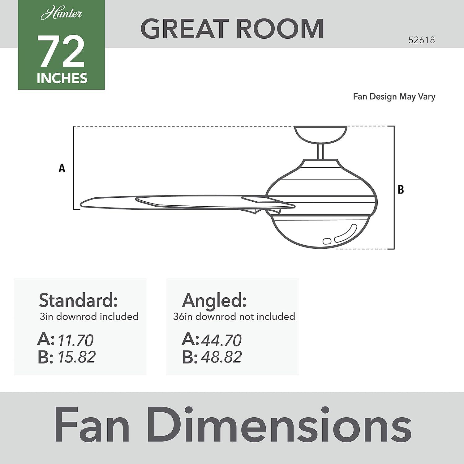 Overton 10 - Blade Standard Ceiling Fan with Wall Control and Light Kit Included