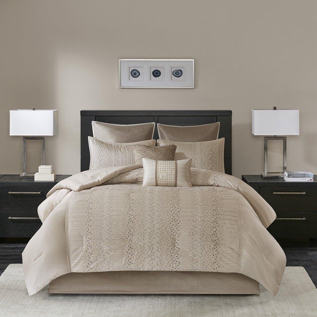 Madison Park Camelia 8 Piece Embroidered Comforter Set