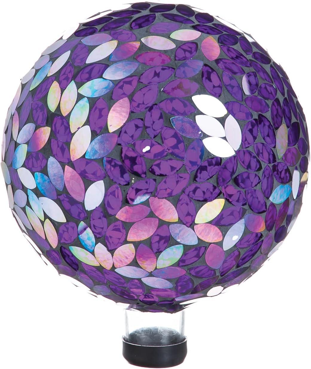 Home & Garden MOSAIC GAZING BALL Glass Irridescent Purple Glass 843605