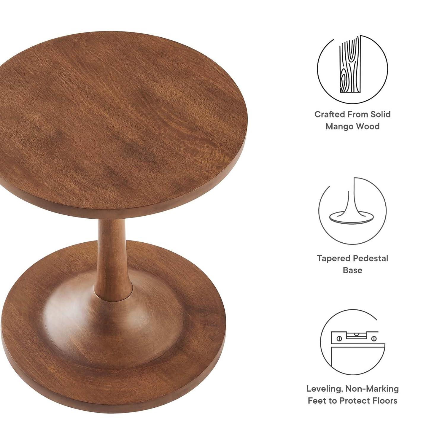 Modway Modway Lina Solid Wood Pedestal End Table