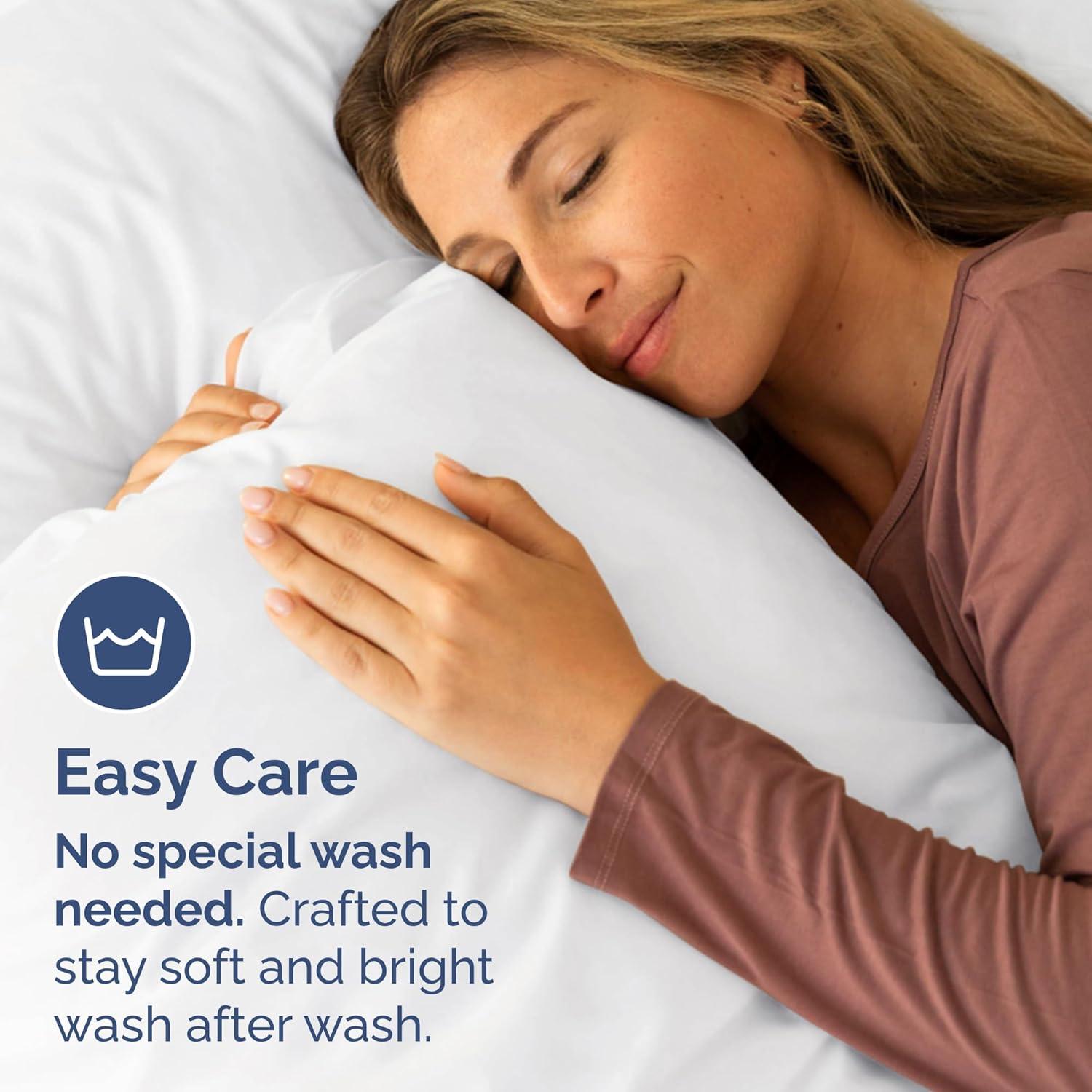 CGK Linens Soft Double Brushed Soft & Cooling Pillowcase - Set of 4