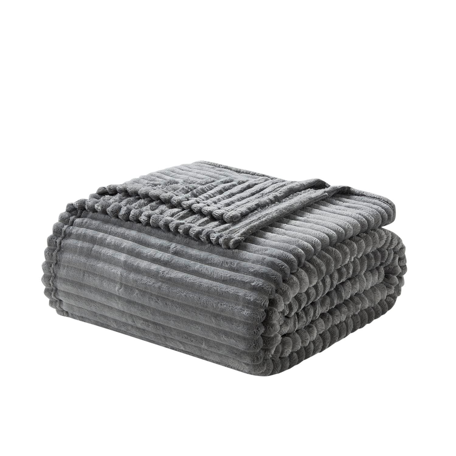 Nestl Nestl Cut Plush Cozy Throw Blanket - Fuzzy Warm Fleece Bed Blankets - Throws for Sofa, Bed, and Couch