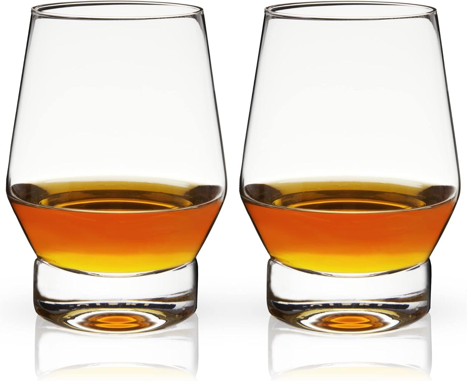 Raye Heavy Base Crystal Whiskey Glasses