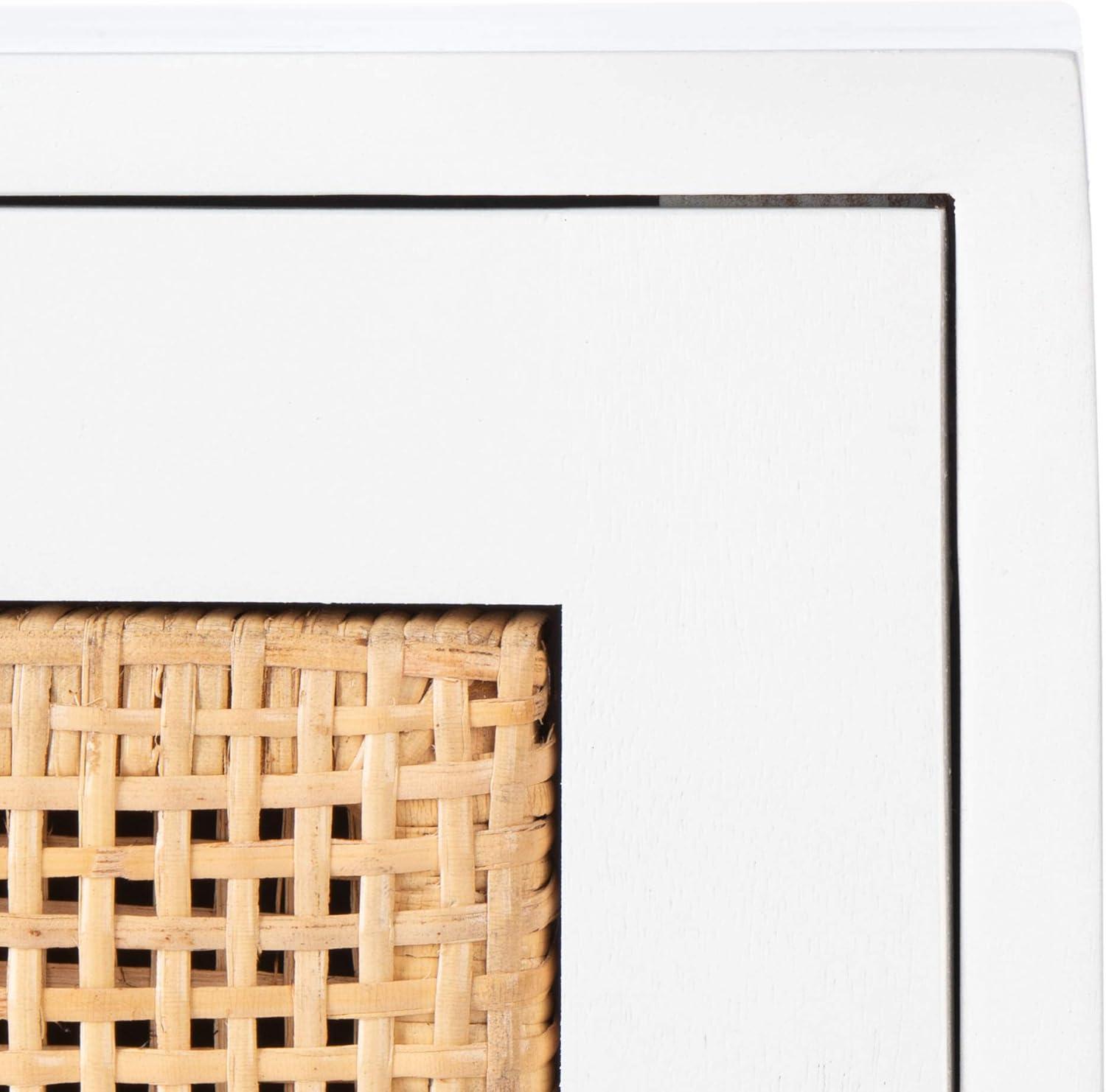 Hedwig 2 Drawer Nightstand - White/Natural - Safavieh.