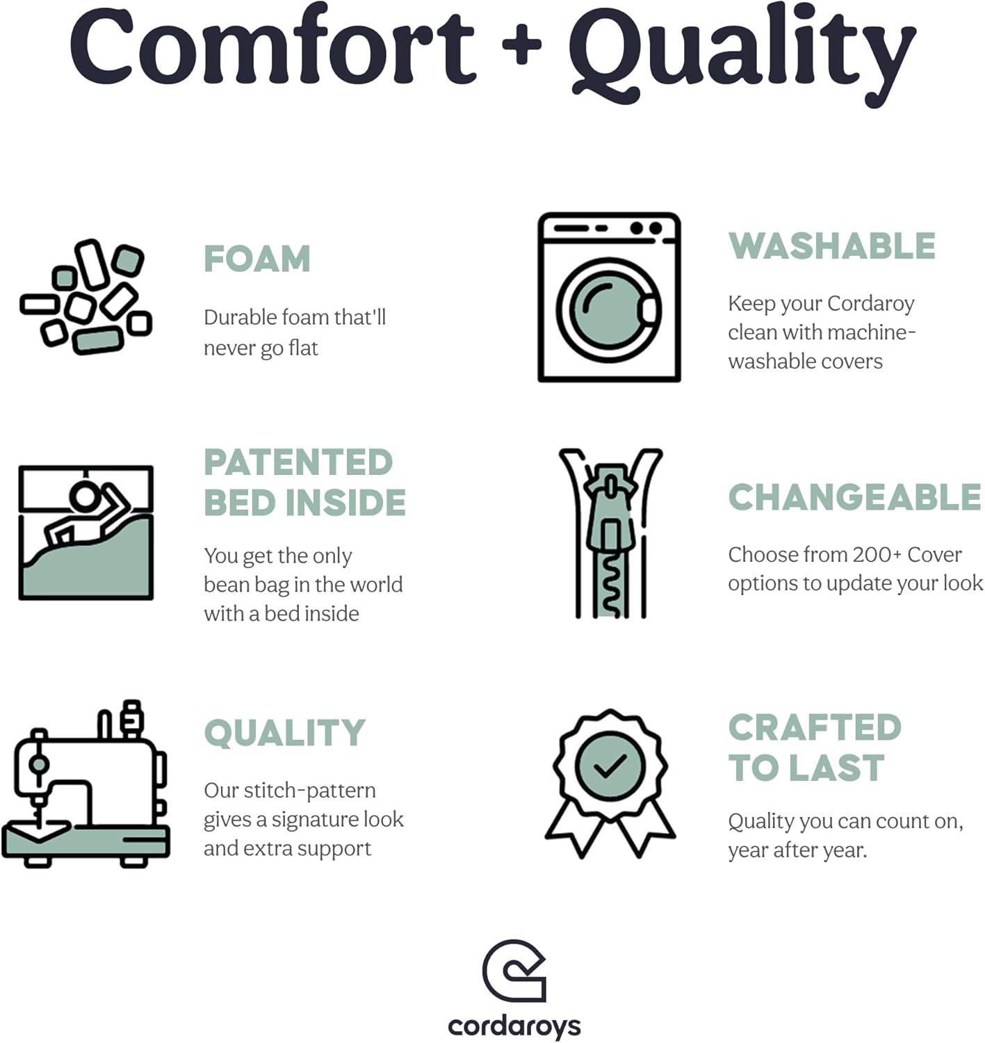 CordaRoy's CordaRoy's Chenille Convertible Bean Bag Chair