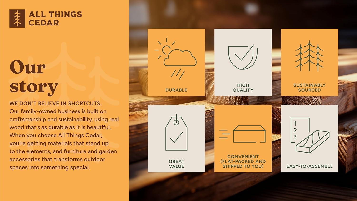 All Things Cedar GA87 Garden Arbor - 60L x 25W x 86H