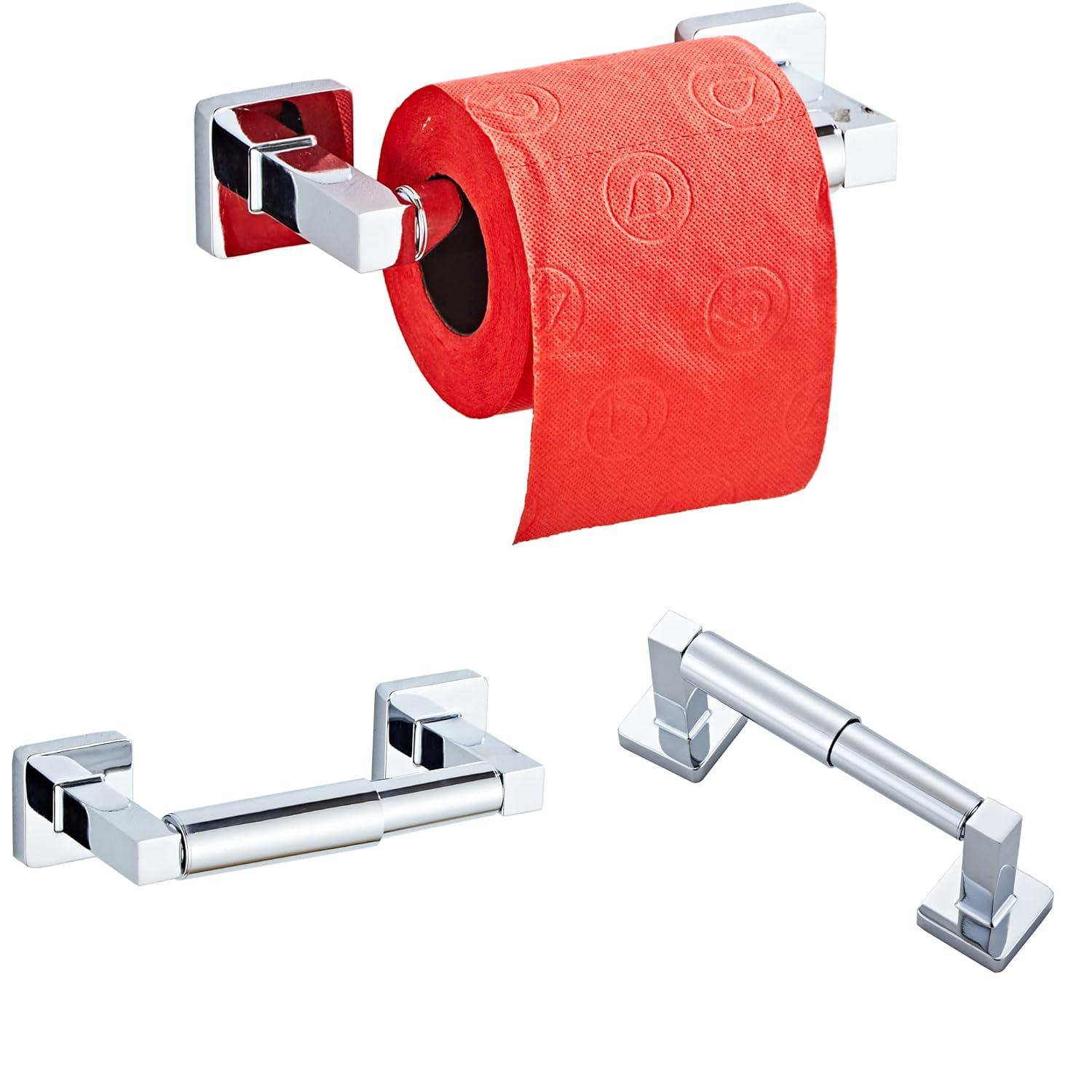 Chrome Bathroom Hardware Set 4 Pieces,Bathroom Accessories Set Stainless Steel Wall Mounted, Hand Towel Bar, Towel Ring, Robe Towel Hooks,Toilet Paper Holder,Towel Bar Set, 23.6 Inch