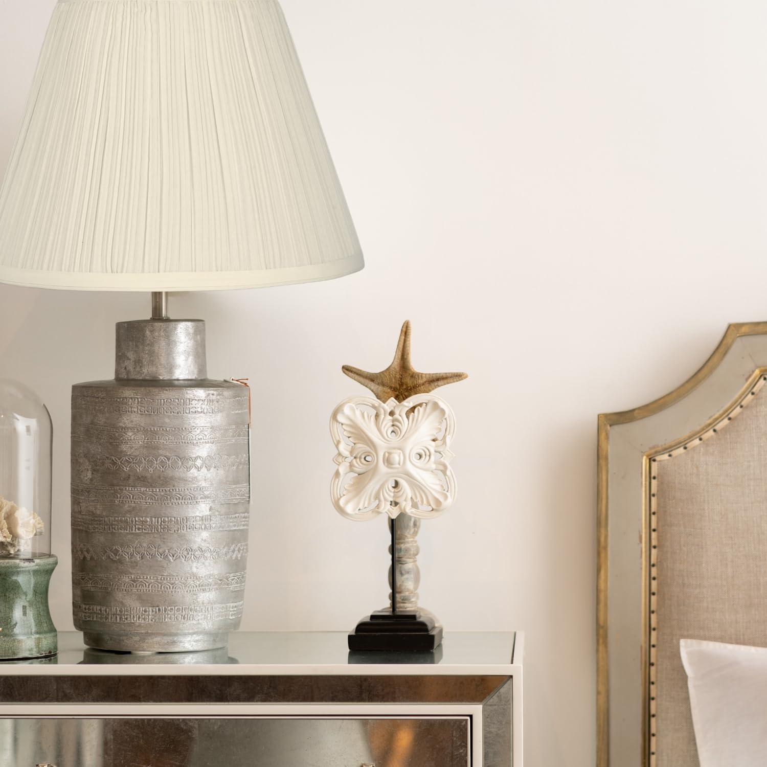 White Pleated Lamp Shade 7" x 13" x 10" Tall