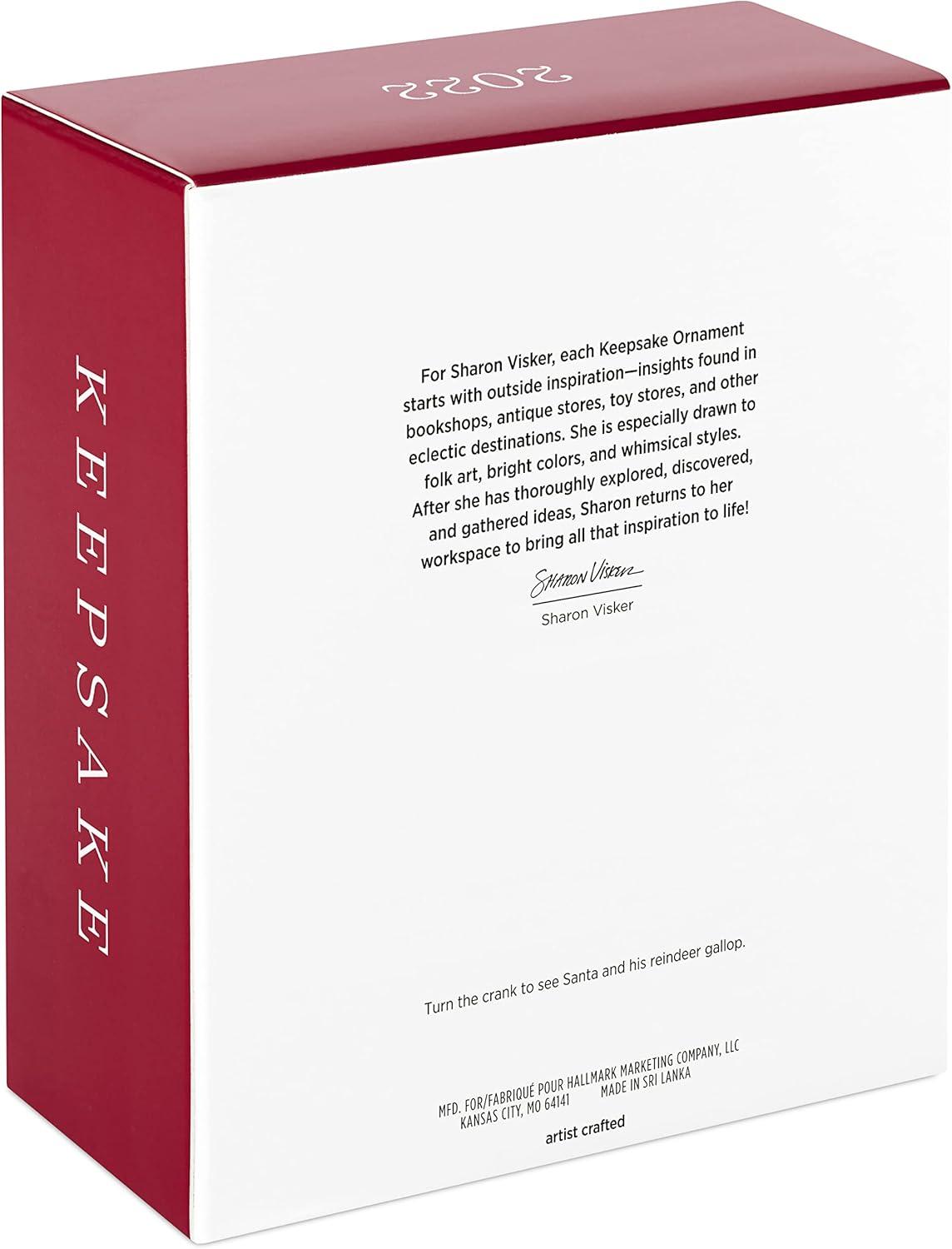 Hallmark Keepsake Plastic Christmas Ornament 2022, Giddy Up, Santa! Reindeer with Motion