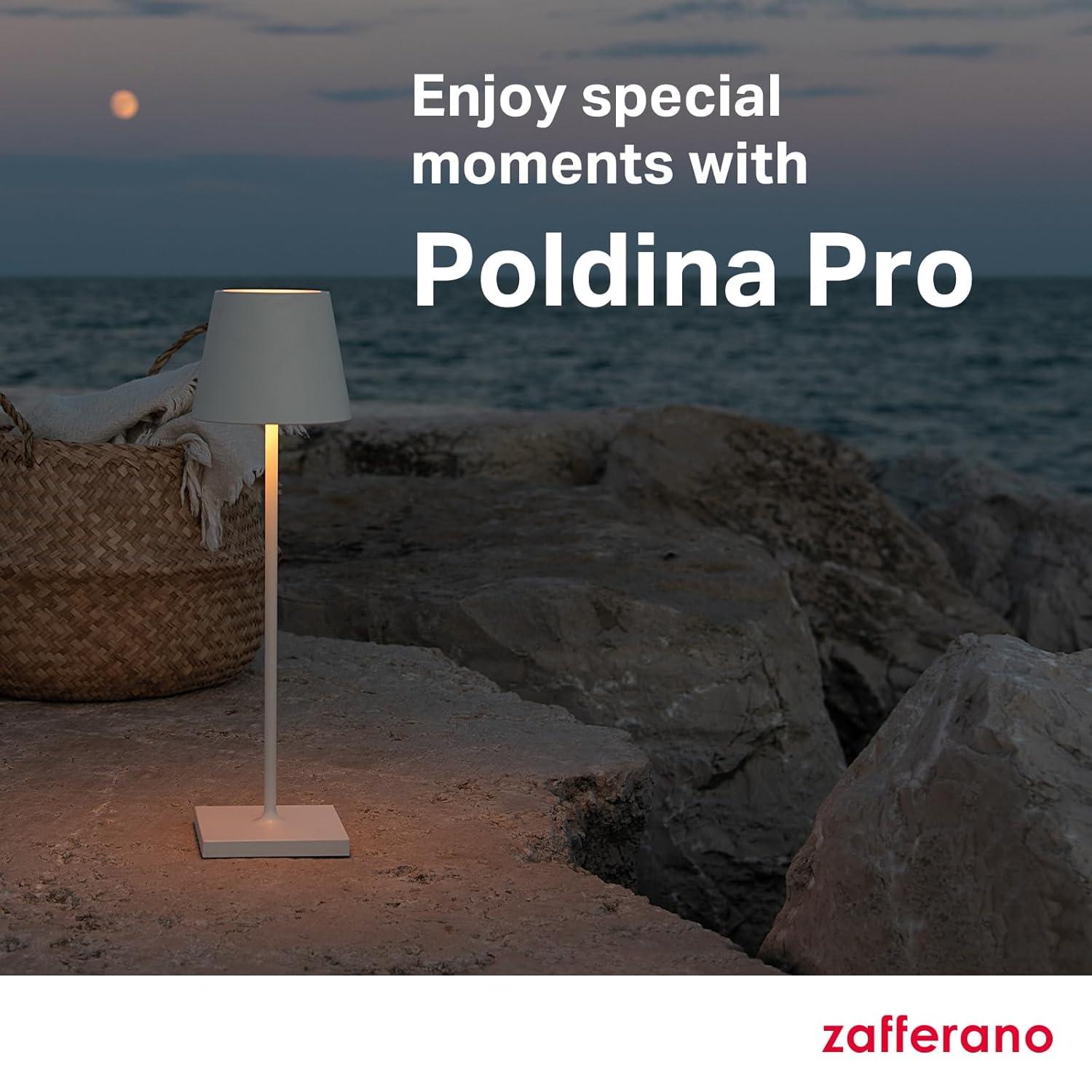 Rust Cordless Outdoor Touch-Control Table Lamp with LED Light