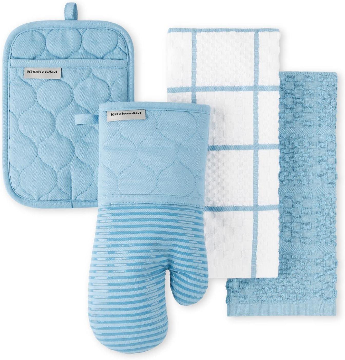 KitchenAid Onion Quilt Kitchen Towel, Oven Mitt & Potholder Set 4-Pack