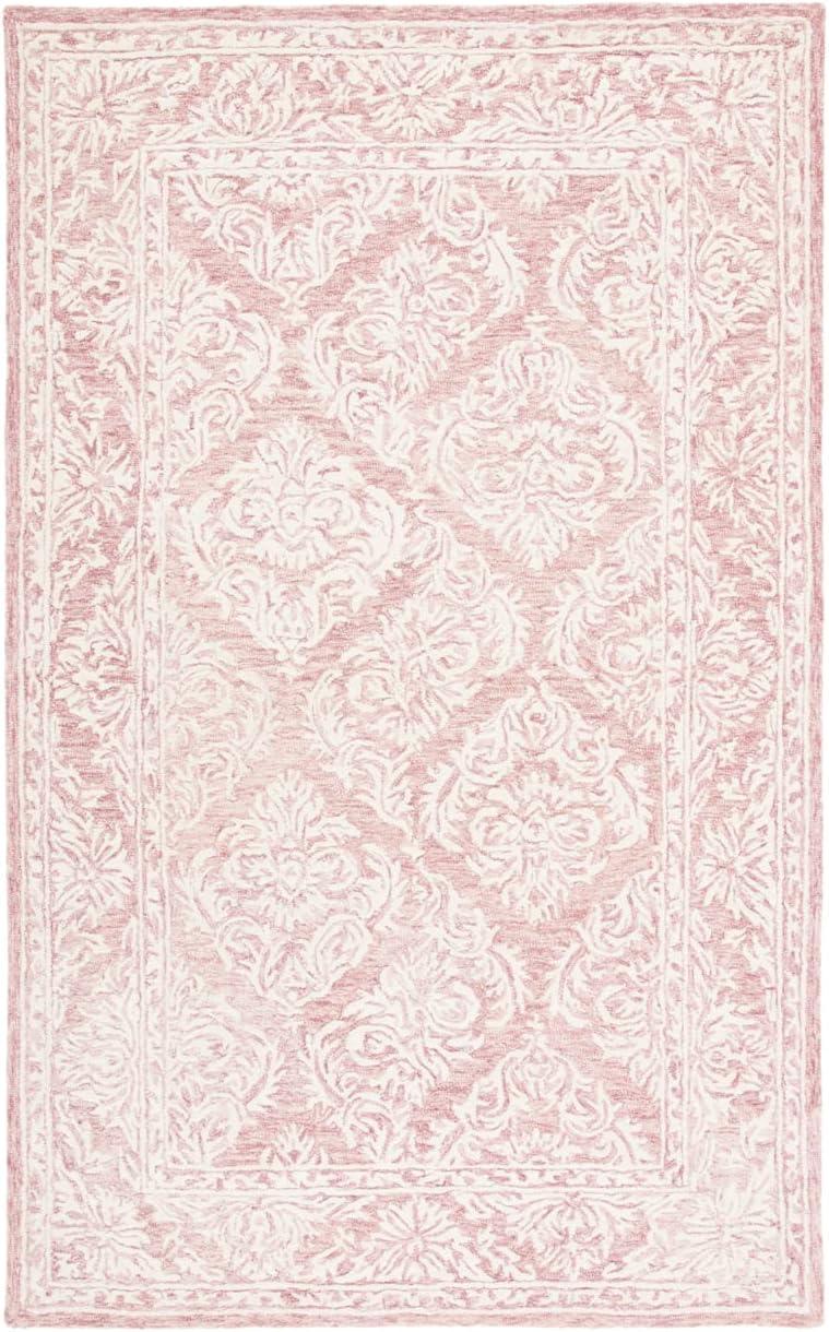 Metro MET865 Hand Tufted Indoor Area Rug - Pink/Ivory - 5'x8' - Safavieh